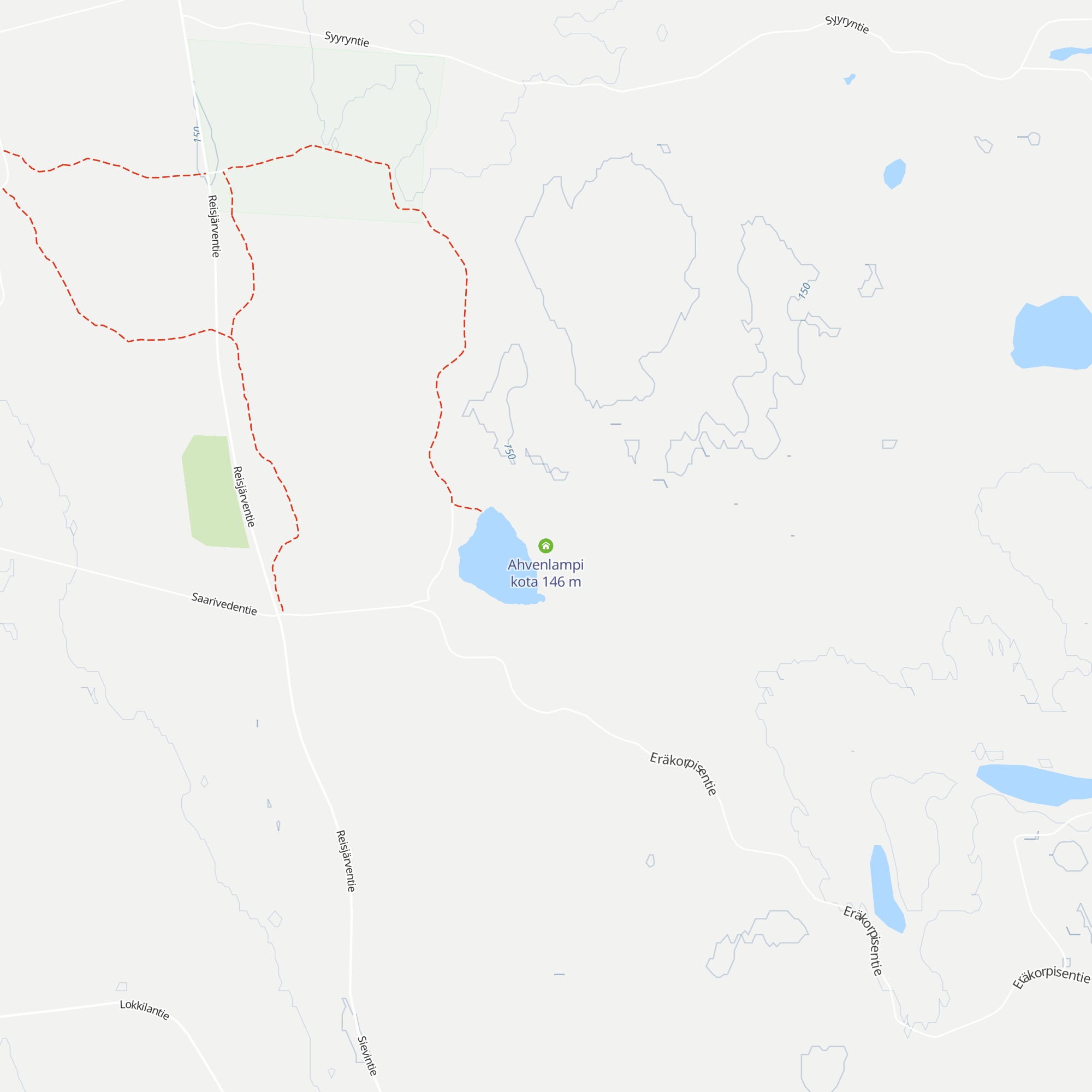 Ahvenlampi kota map