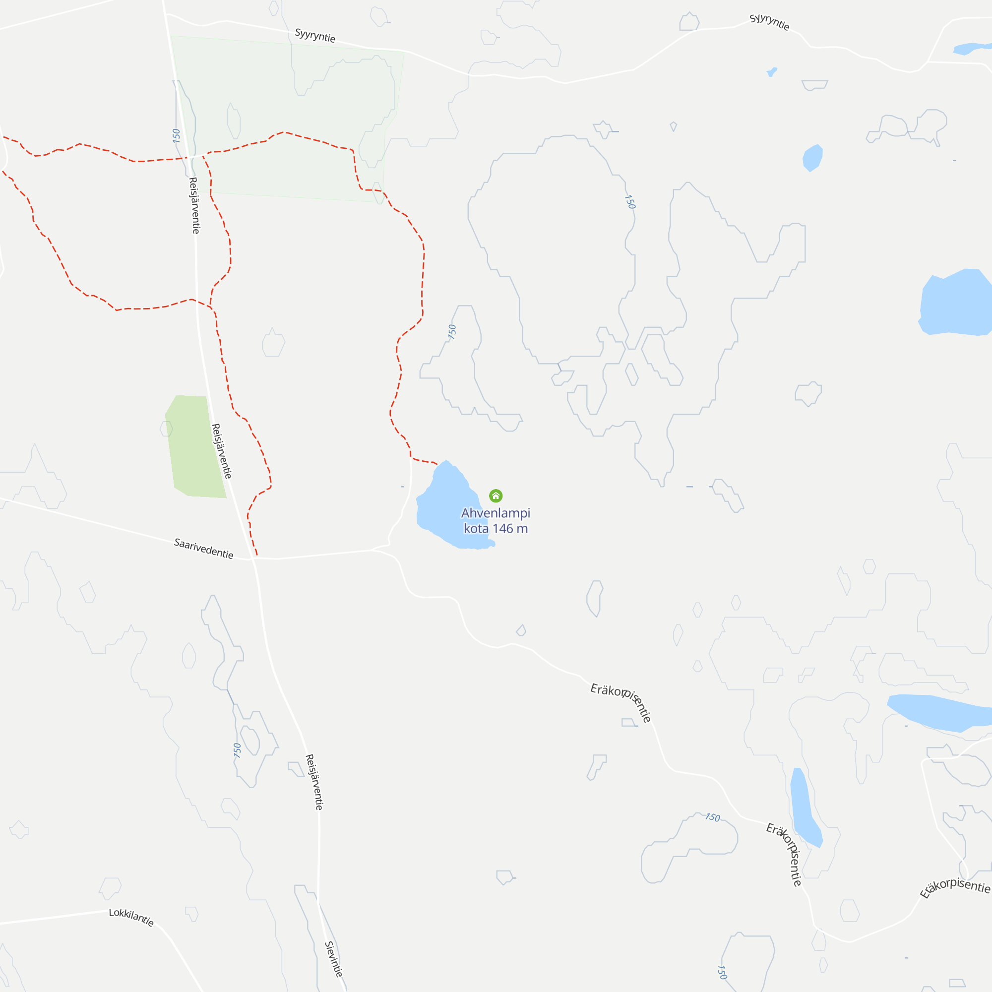 Ahvenlampi kota map