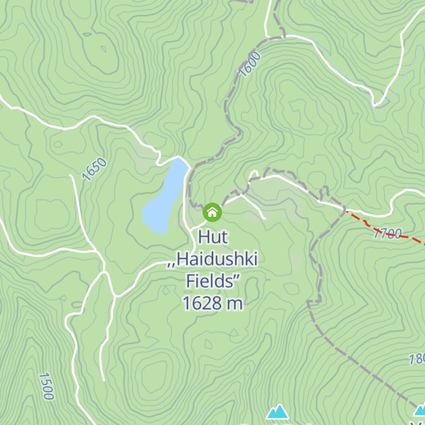 Map of Hut ,,Haidushki Fields”