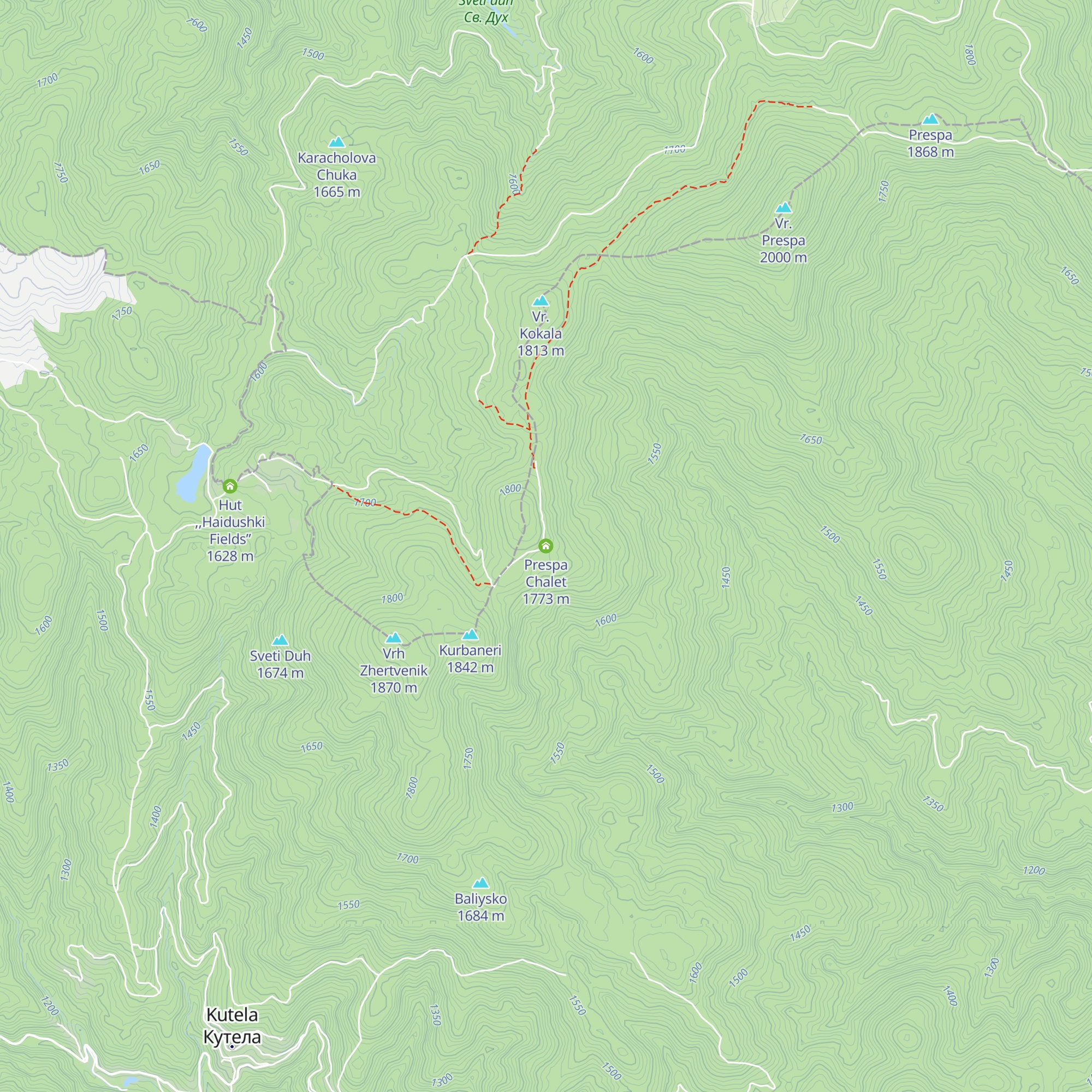 Prespa Chalet map