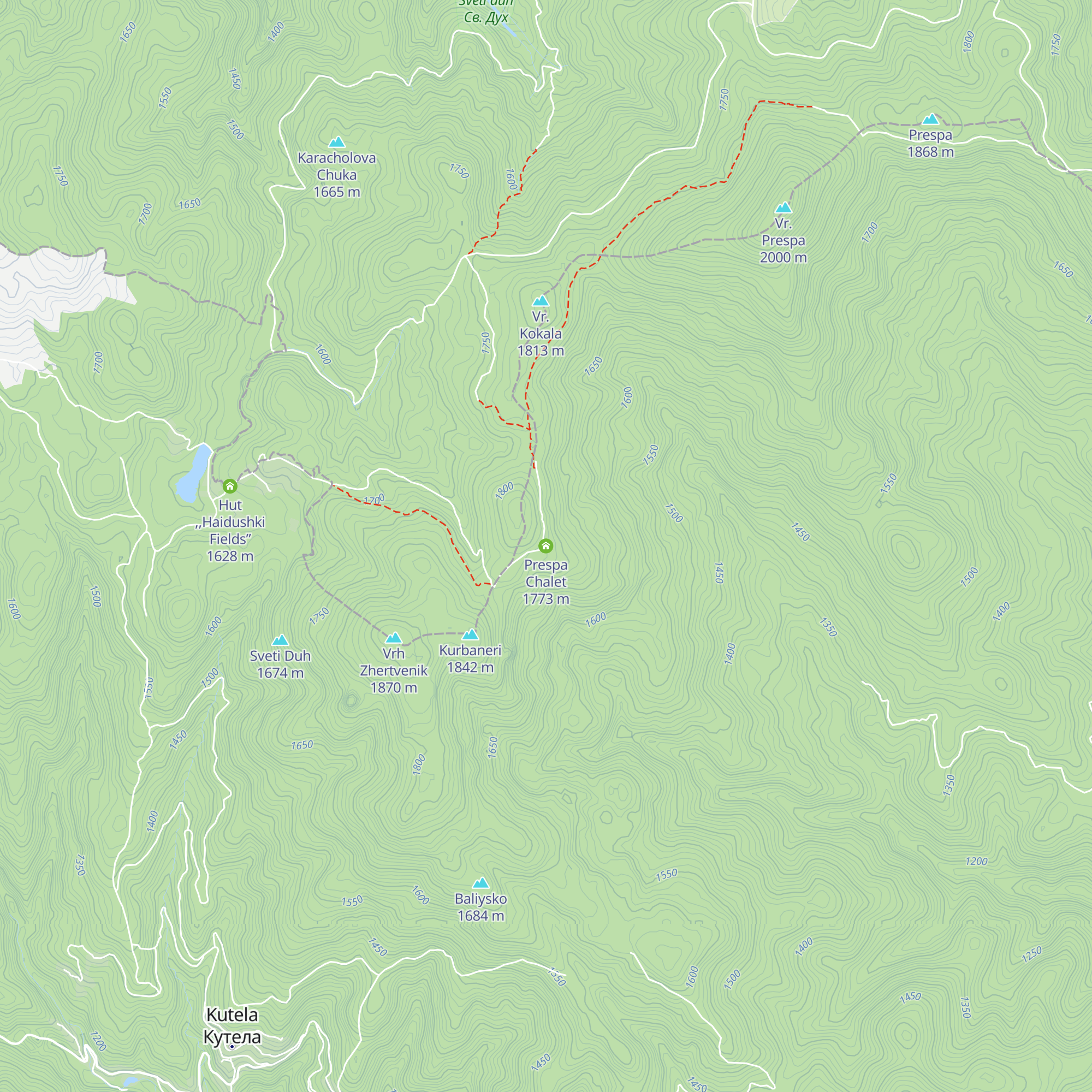 Prespa Chalet map