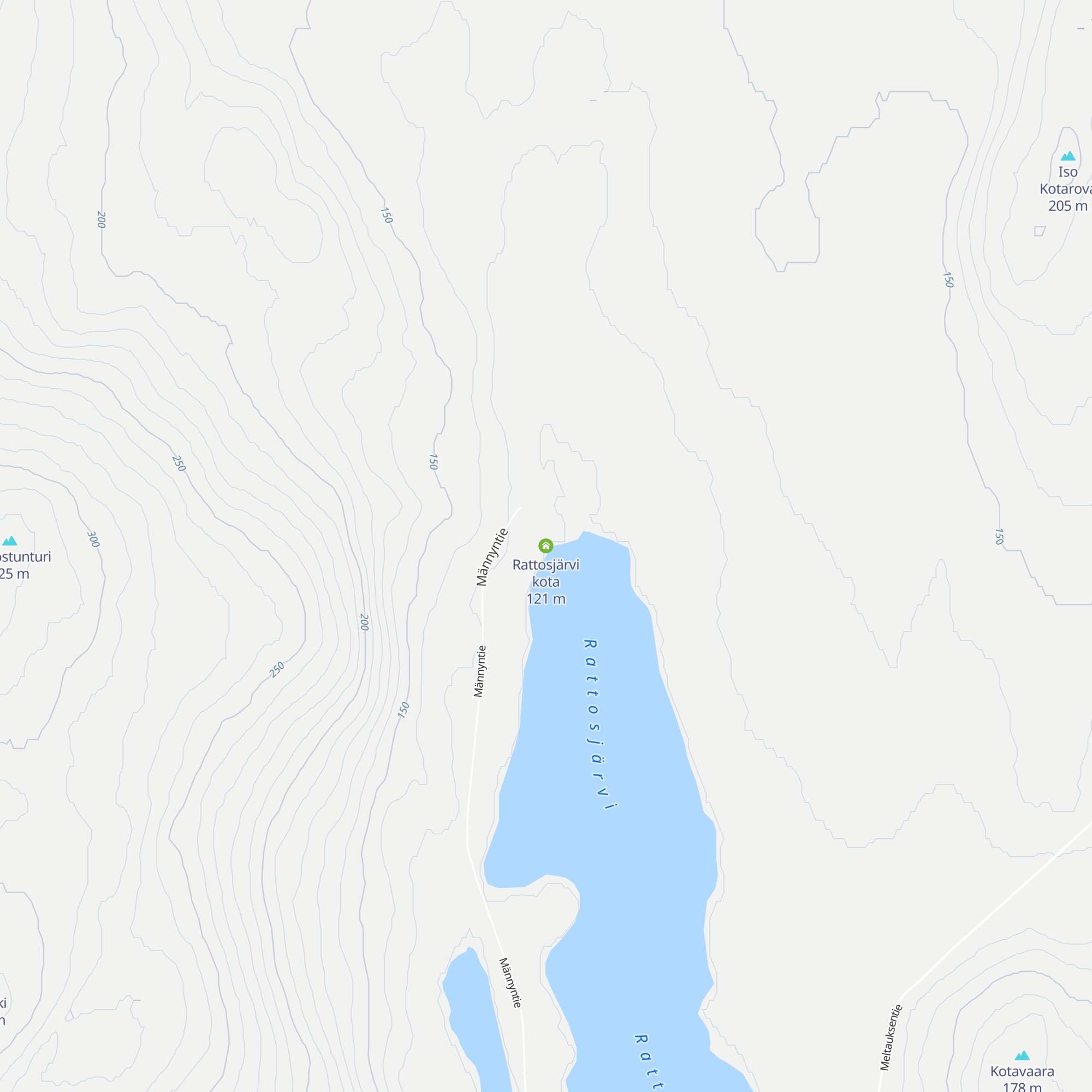 Rattosjärvi kota map