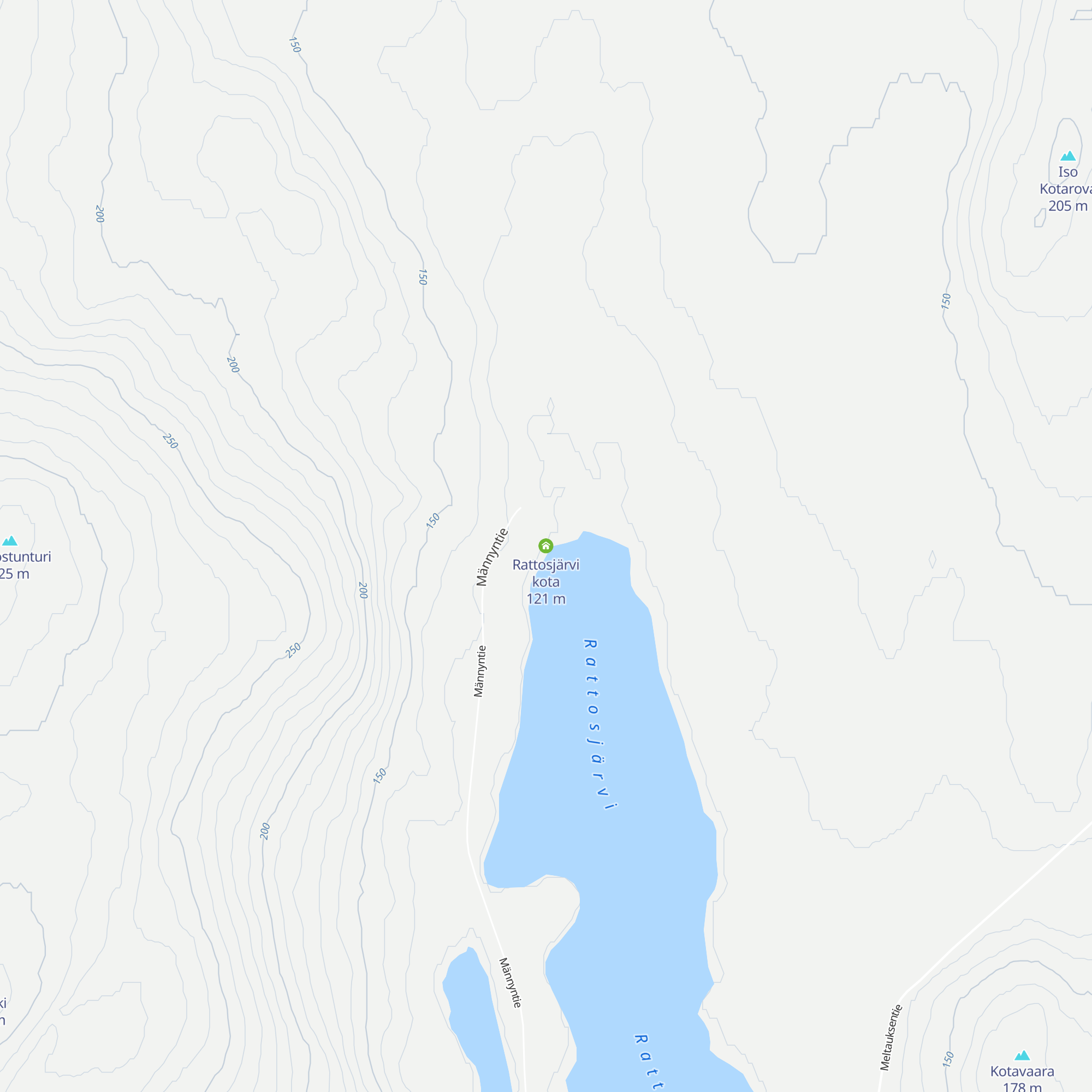Rattosjärvi kota map