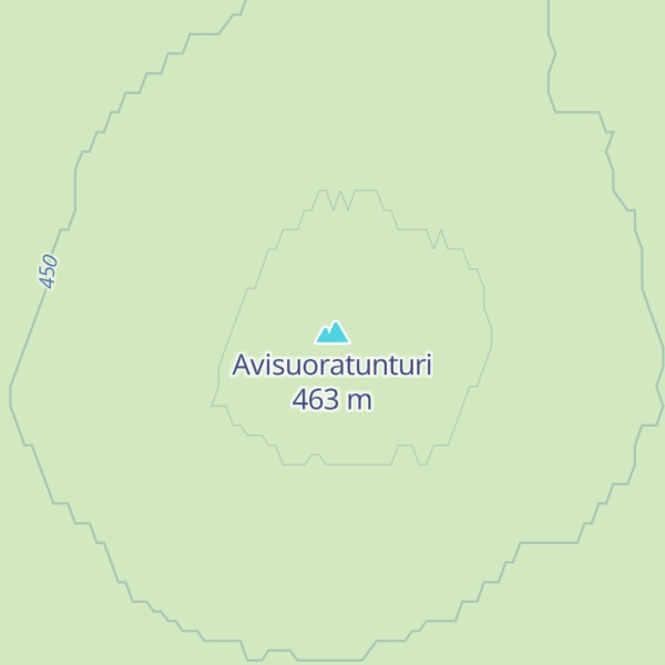 Map of Avisuoratunturi