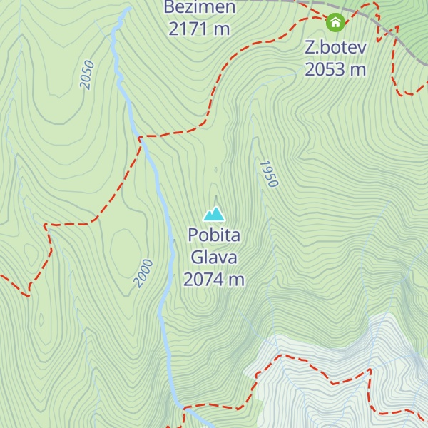 Map of Pobita Glava