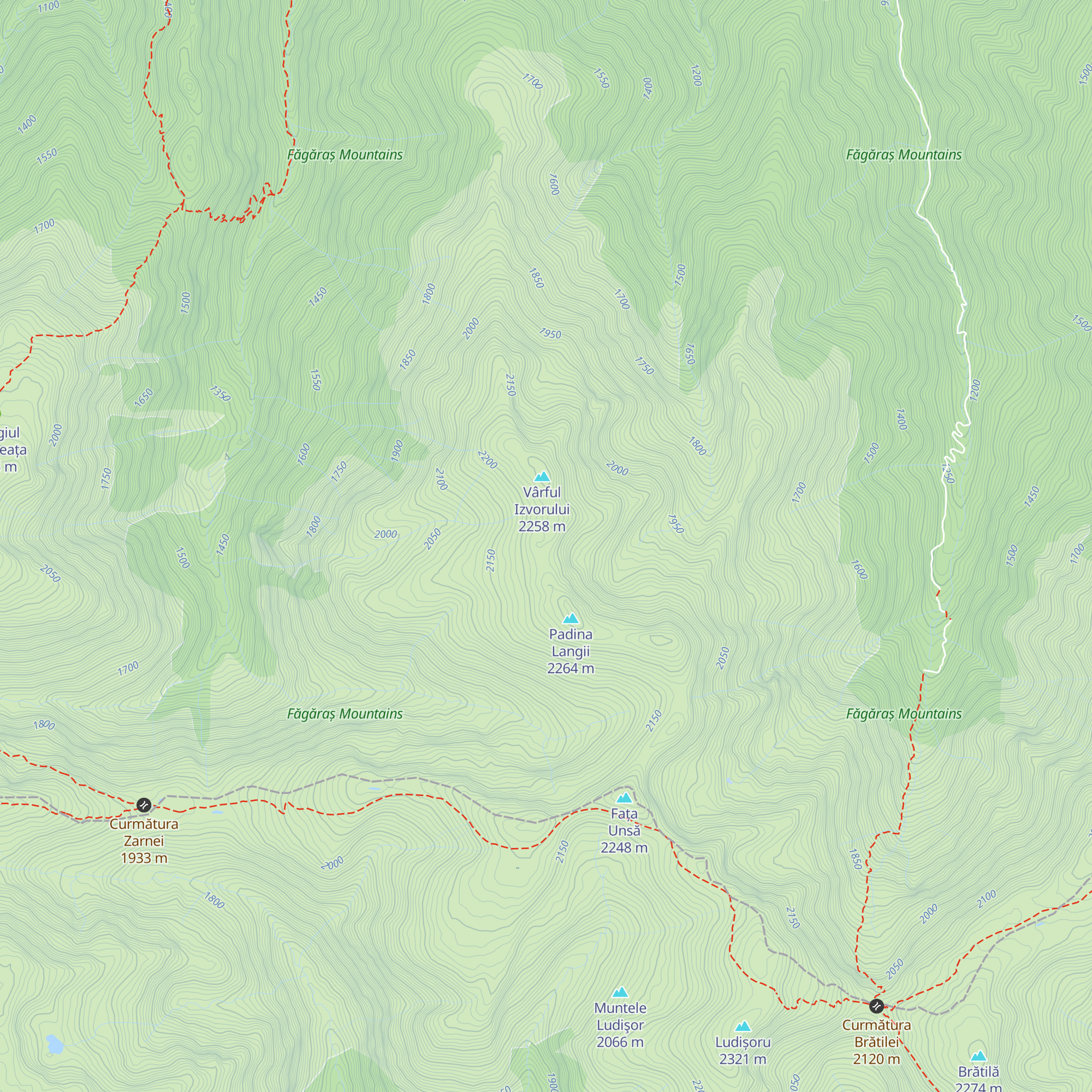 Refugiul Langa map