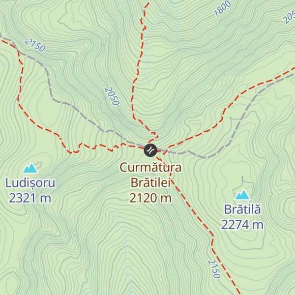 Map of Refugiul Curmătura Brătilei
