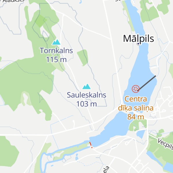 Map of Sauleskalns