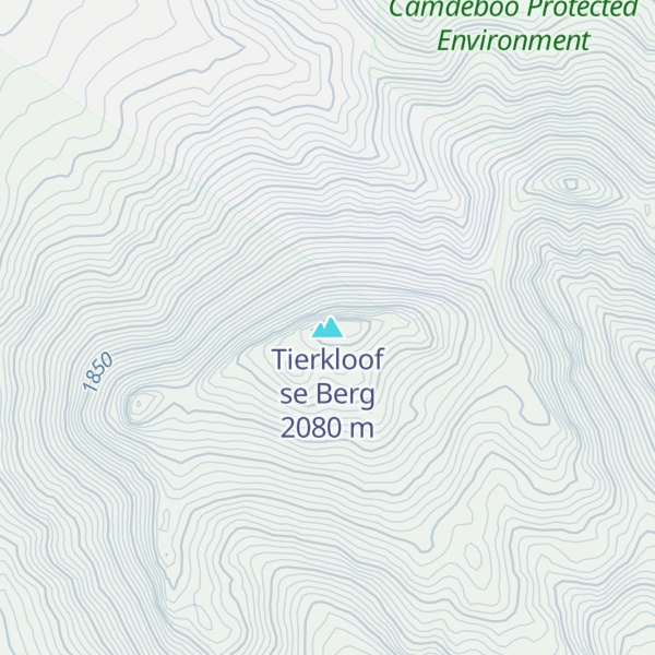 Map of Tierkloof se Berg