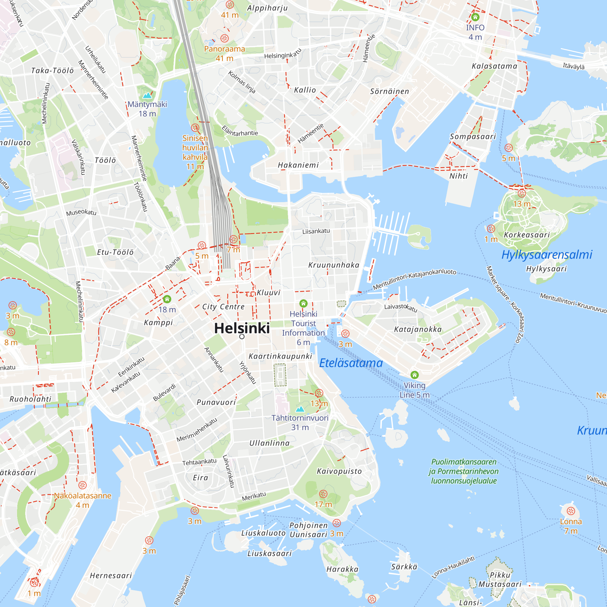 Helsinki Tourist Information map