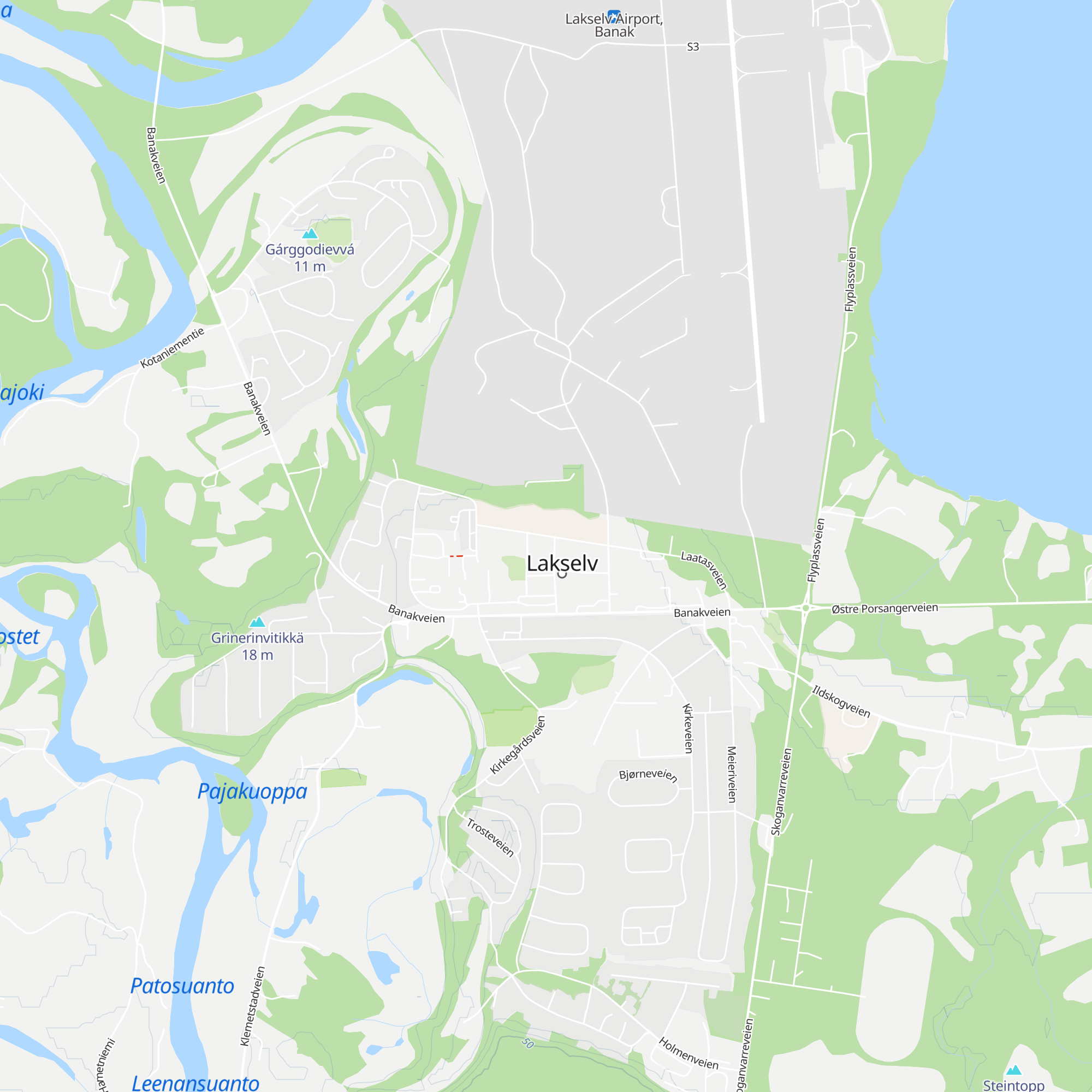 Tourist Information in Lakselv and Porsanger map