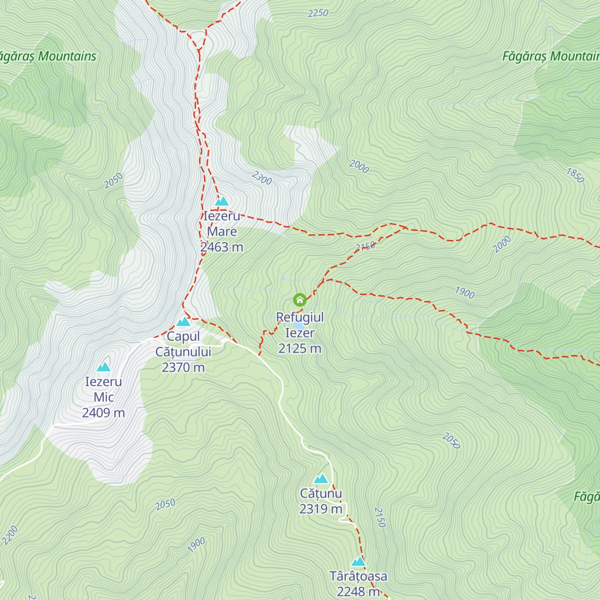 Refugiul Iezer map
