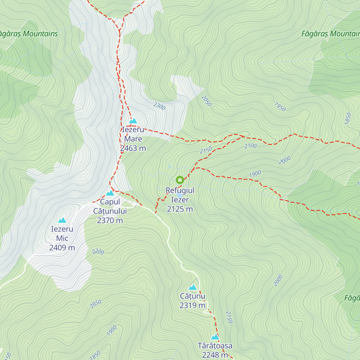 Refugiul Iezer map