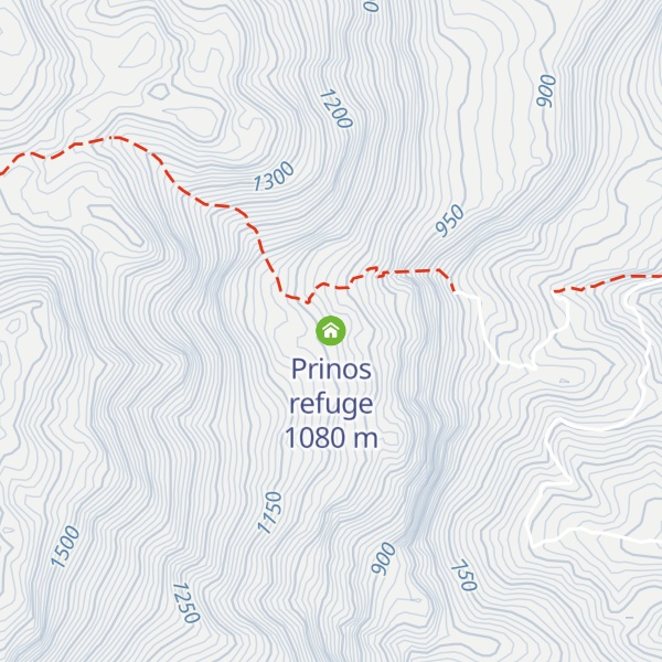 Map of Prinos refuge
