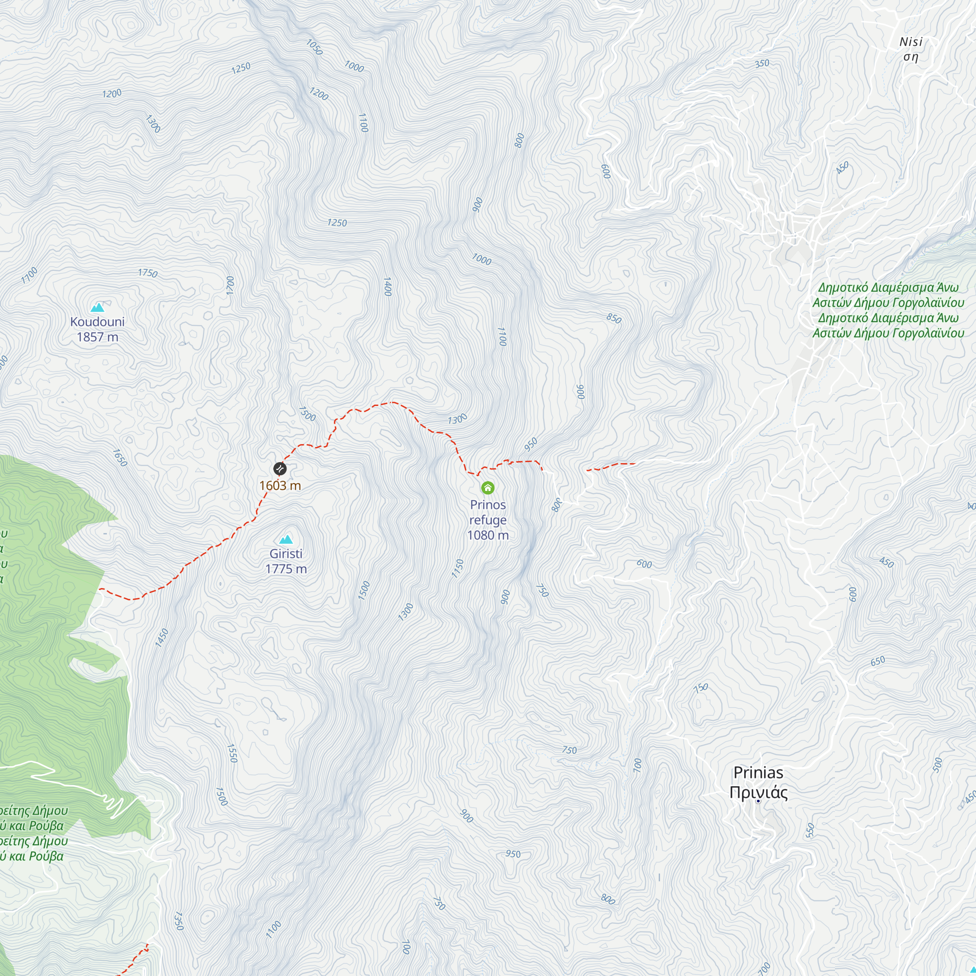 Prinos refuge map