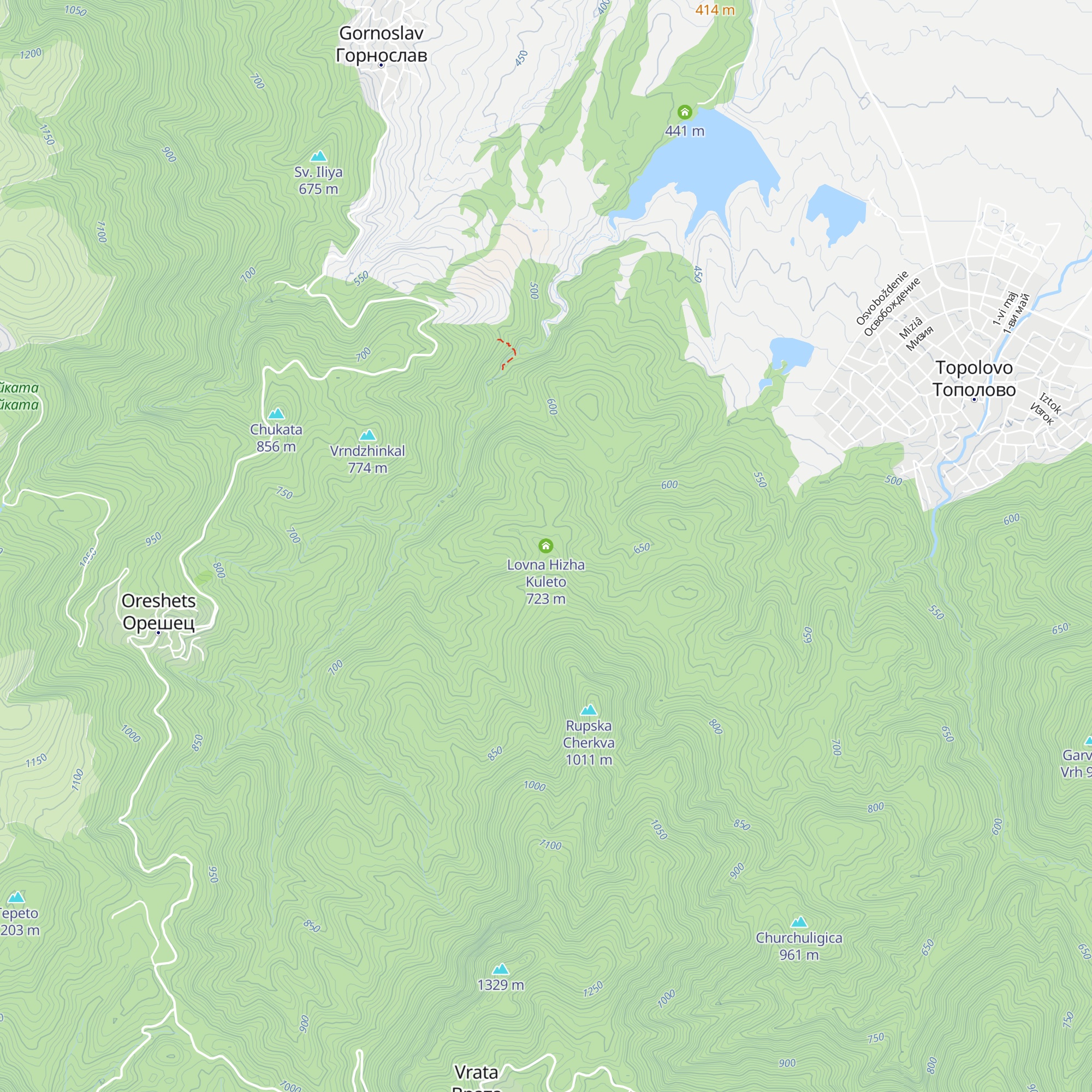 Lovna Hizha Kuleto map