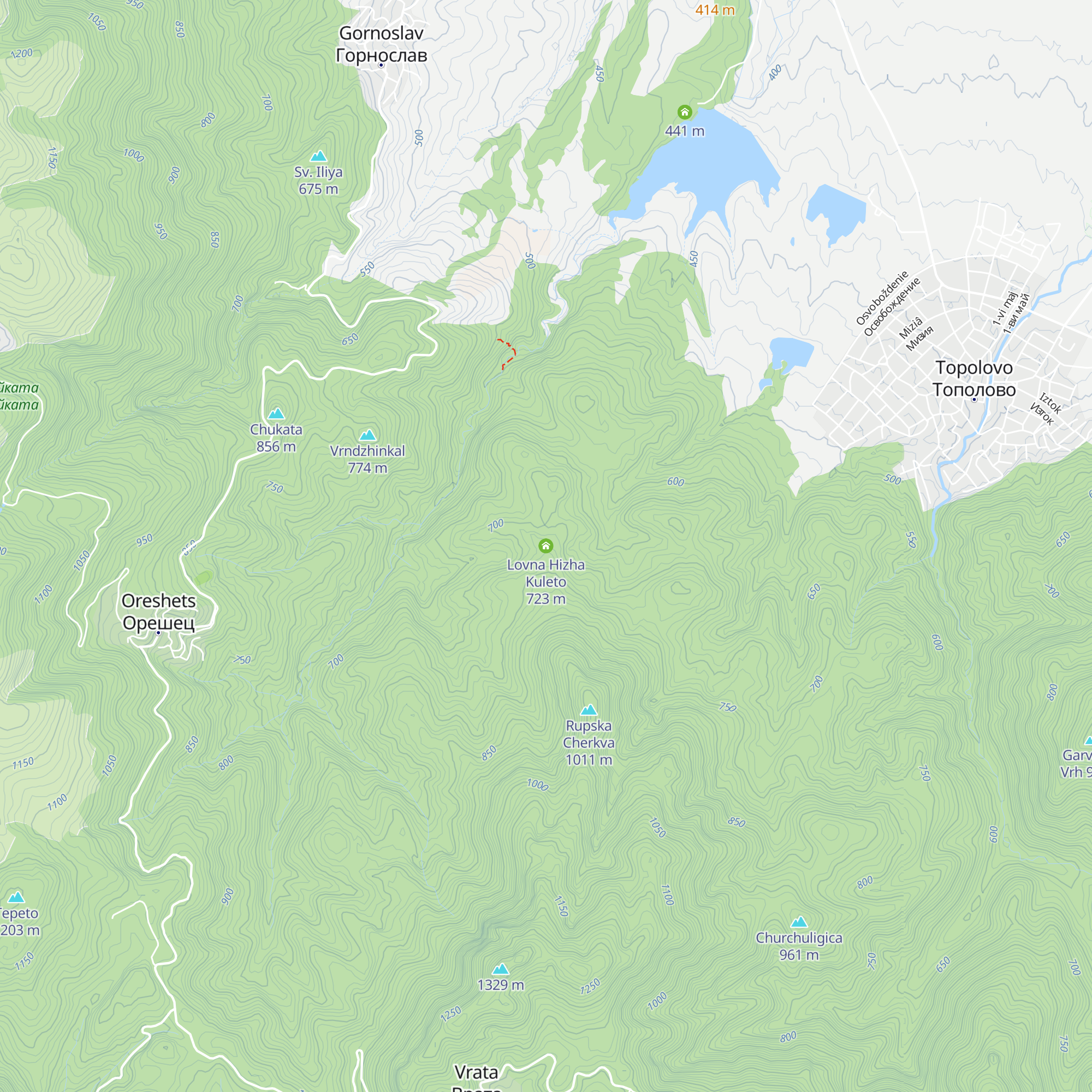 Lovna Hizha Kuleto map