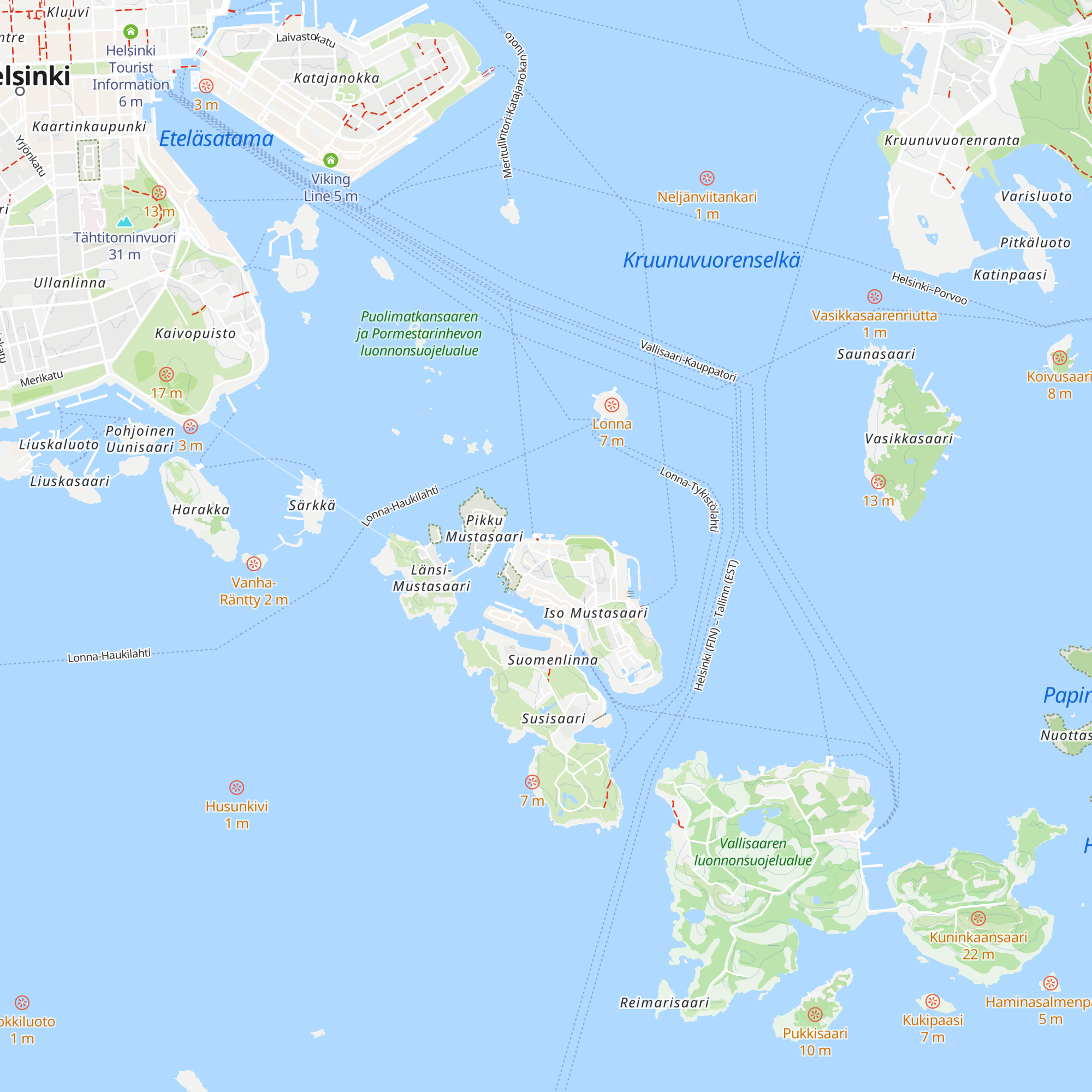 Suomenlinna Tourist Information map