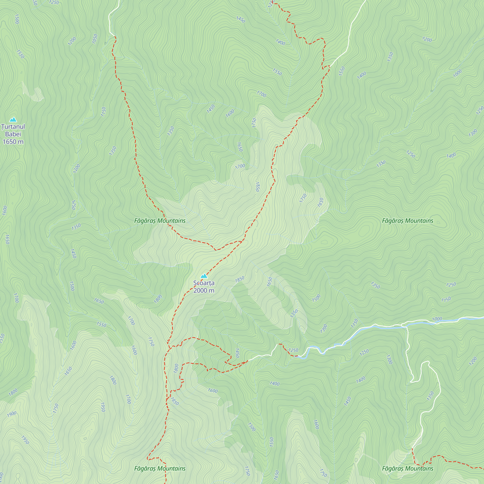 Refugiul Scoarța map
