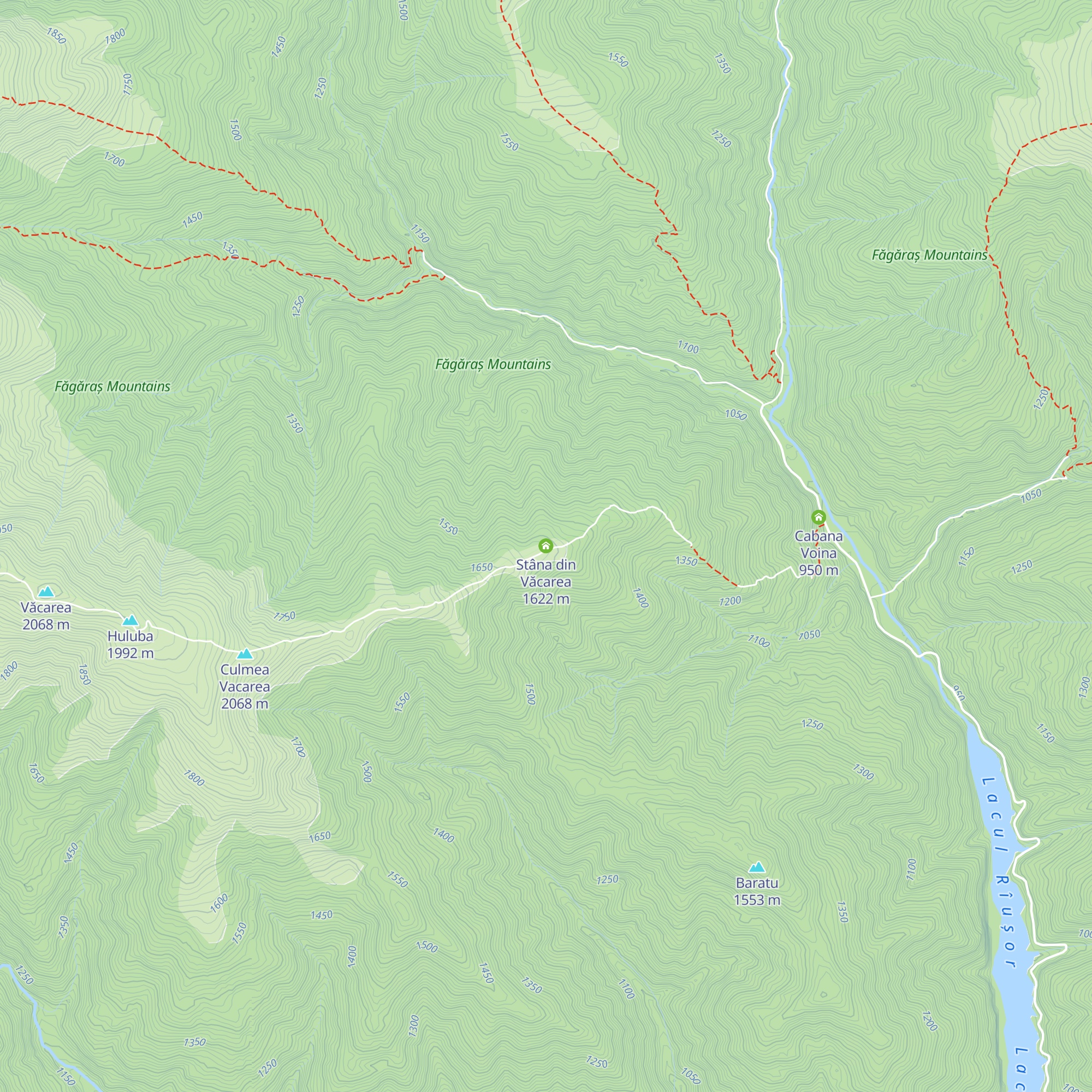 Stâna din Văcarea map