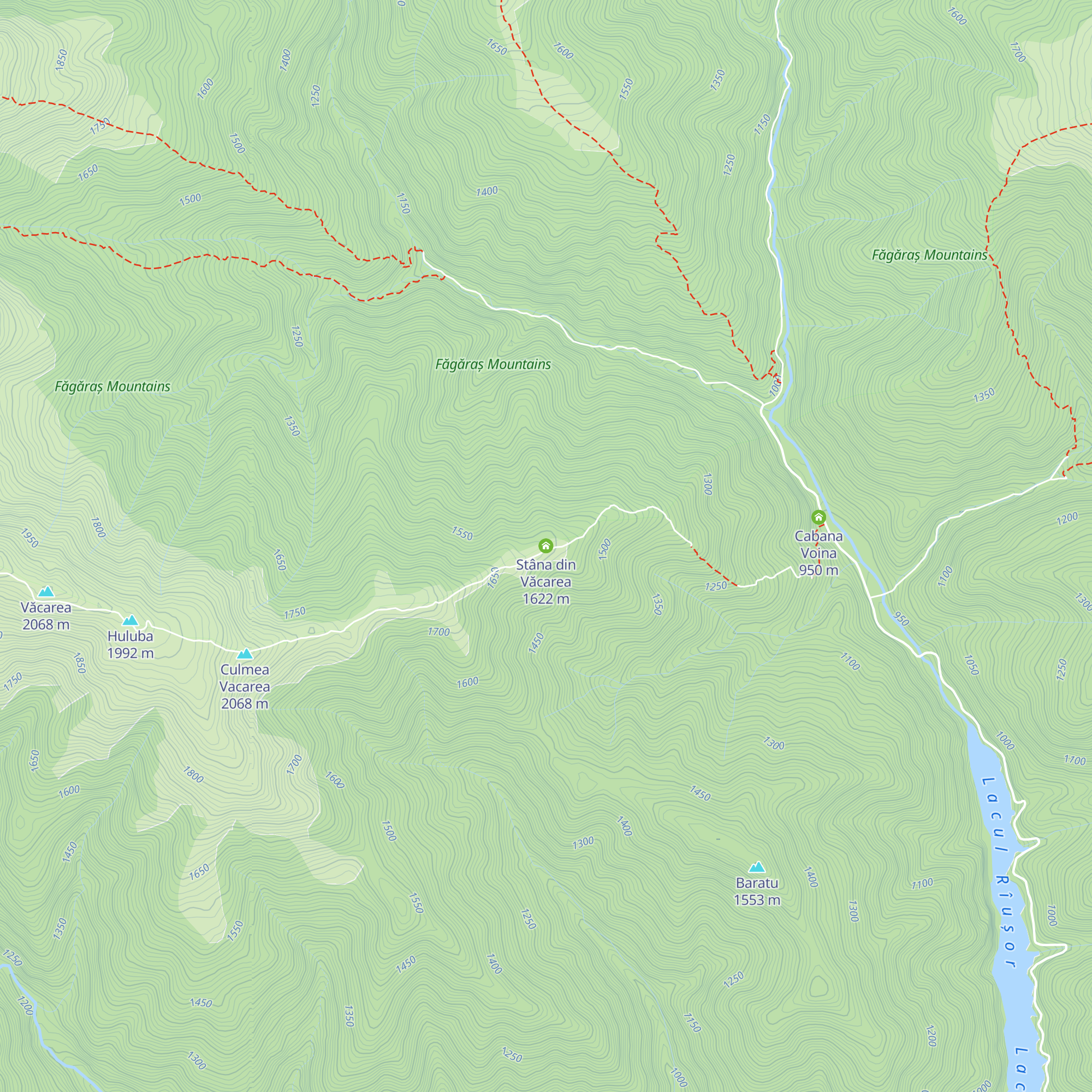 Stâna din Văcarea map