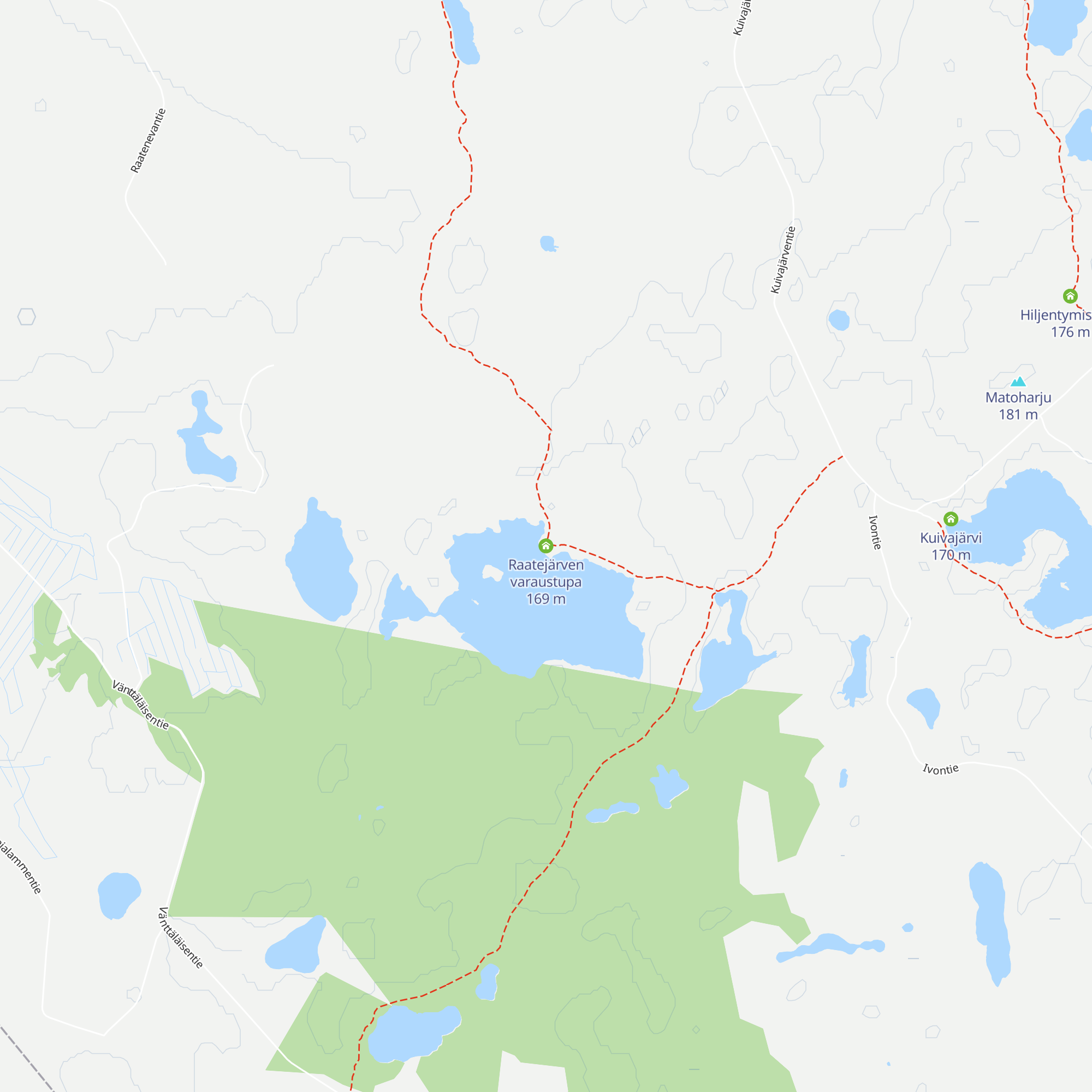 Raatejärven varaustupa map