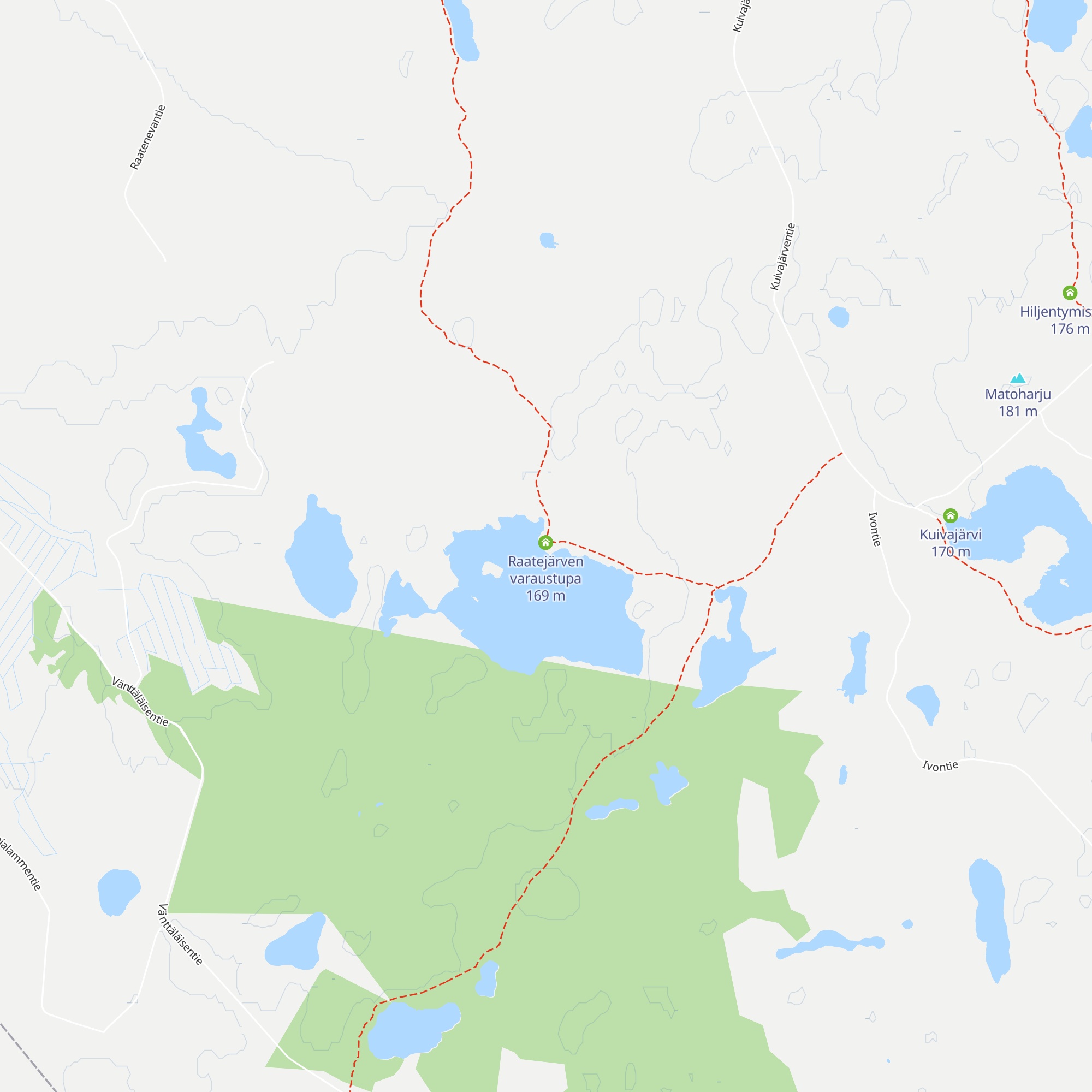 Raatejärvi autiotupa map