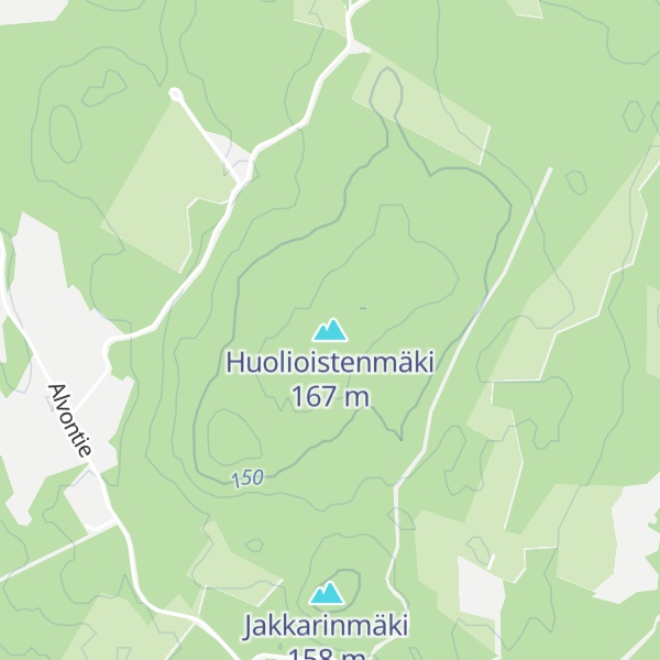 Map of Huolioistenmäki