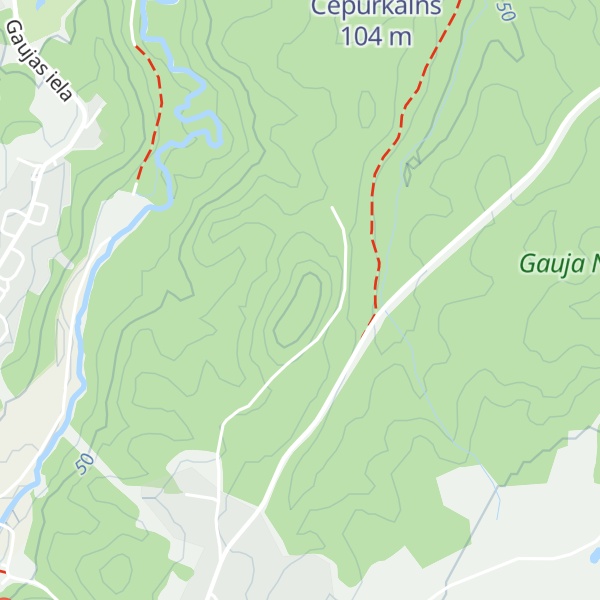 Map of Līgatnes pilskalns