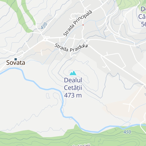 Map of Dealul Cetății