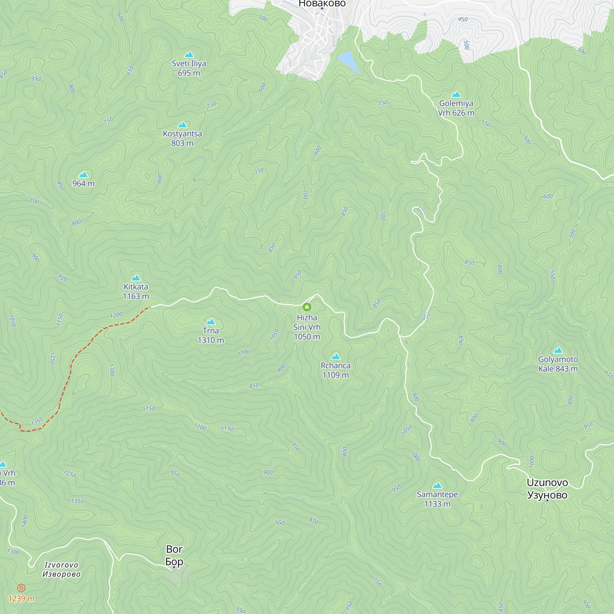 Hizha Sini Vrh map