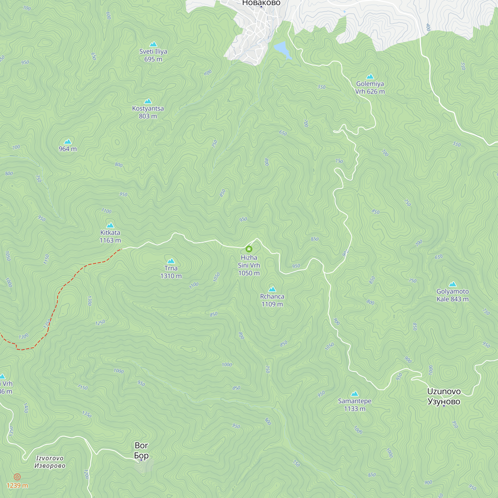 Hizha Sini Vrh map