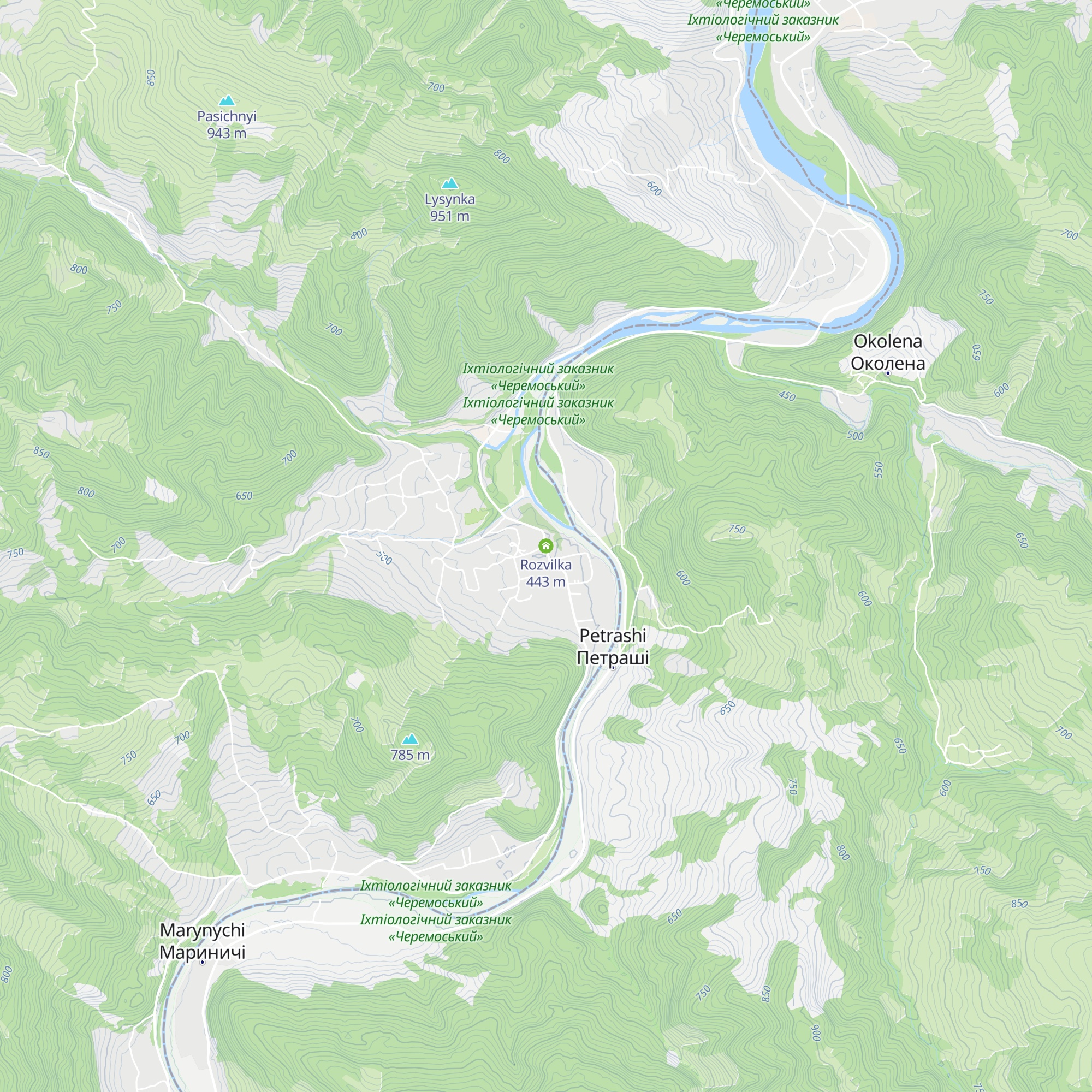 Rozvilka map