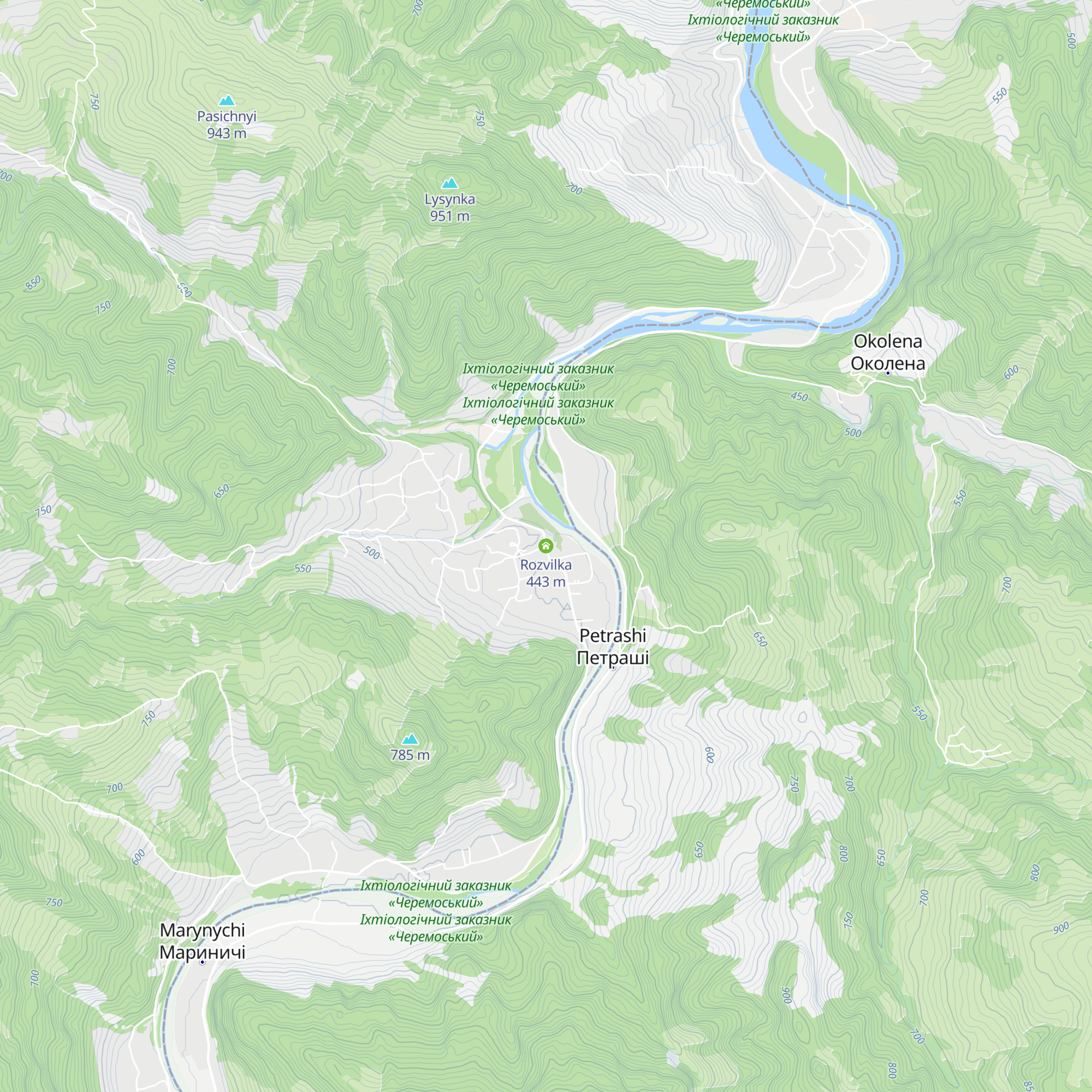 Rozvilka map