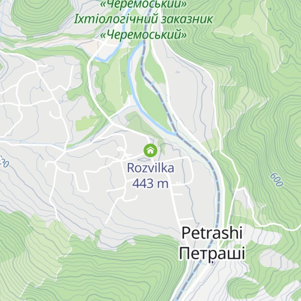Map of Rozvilka
