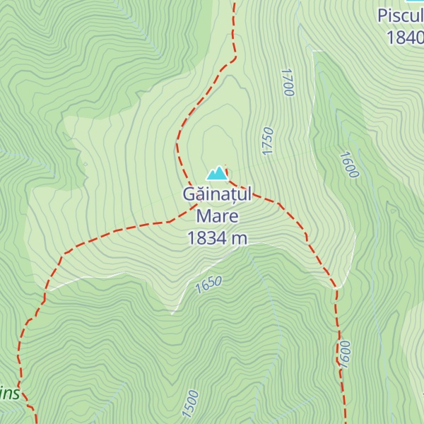 Map of Refugiul Găinațu