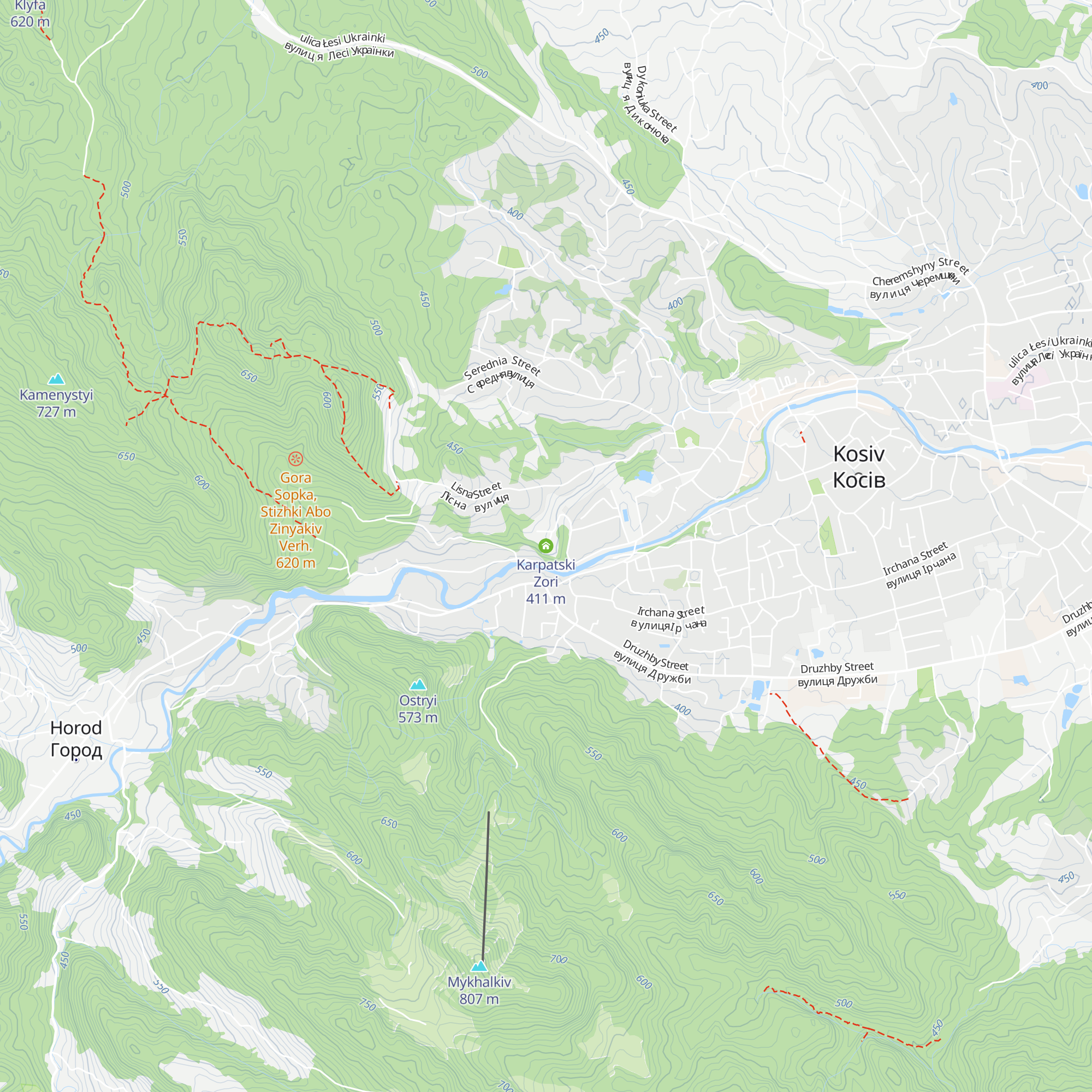 Karpatski Zori map