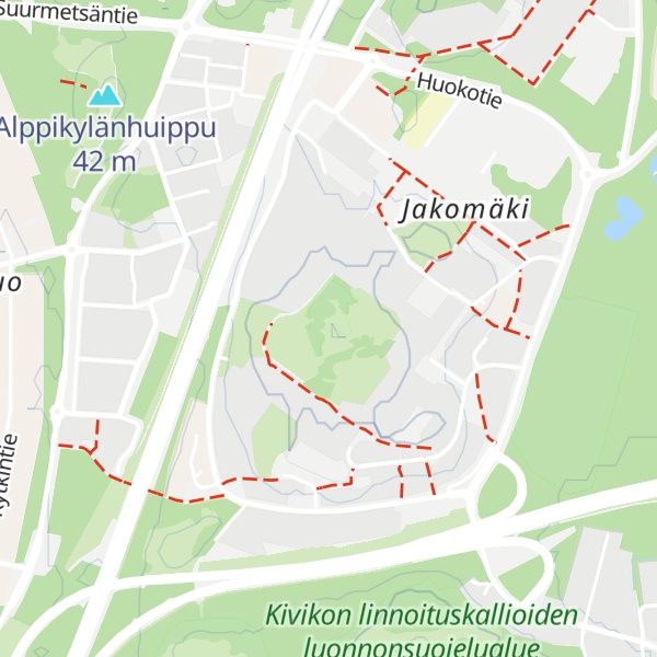 Map of Jakomäenkallio
