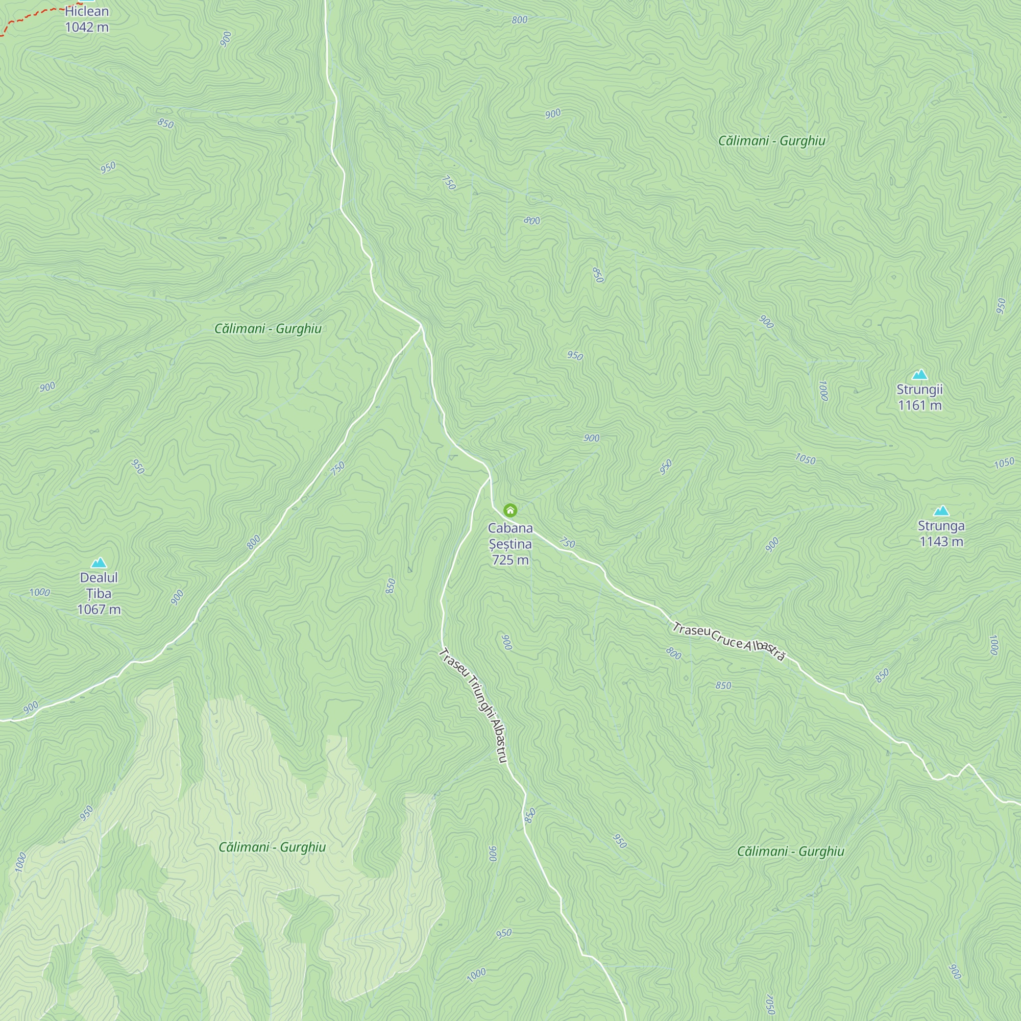 Cabana Șeștina map