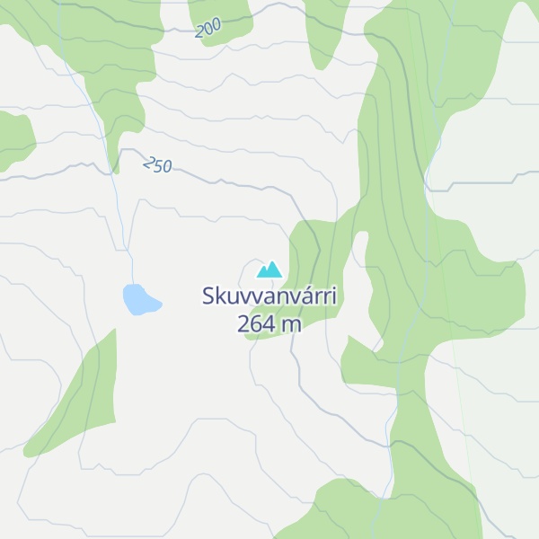 Map of Skuvvanvárri