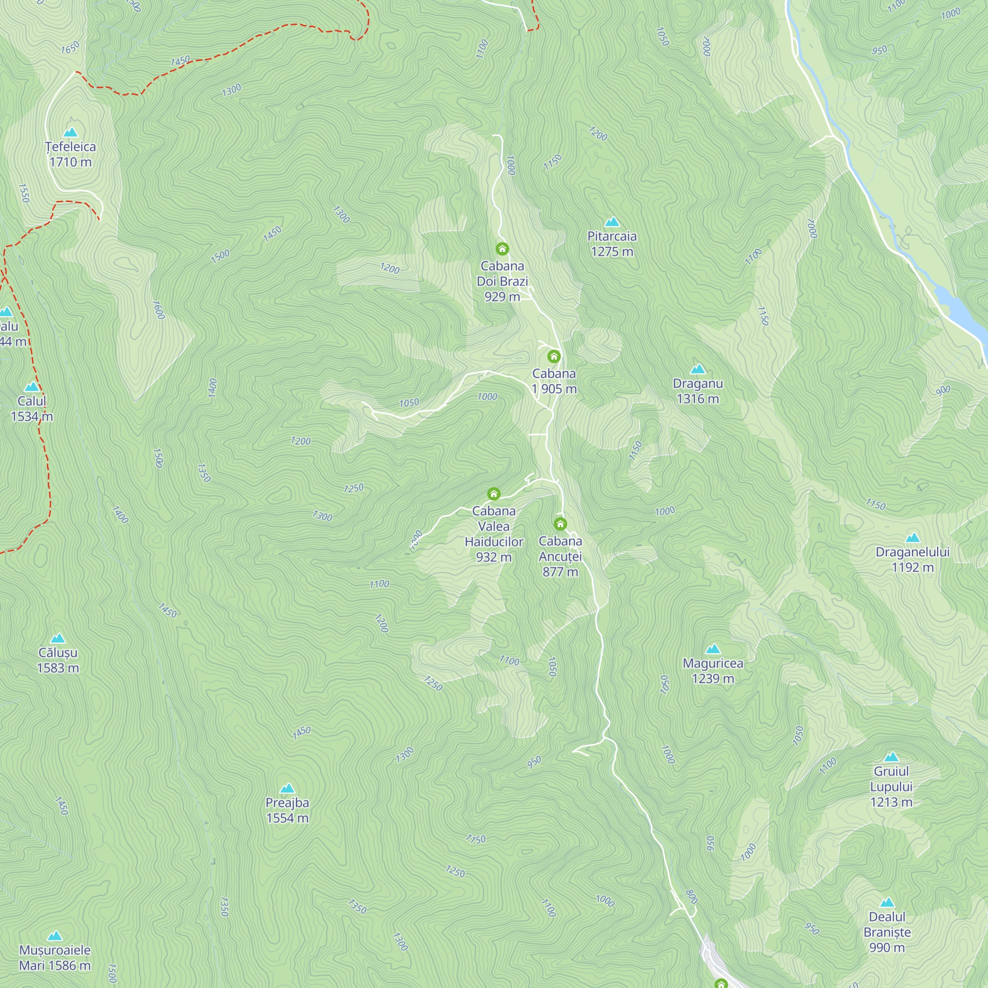 Cabana Valea Haiducilor map