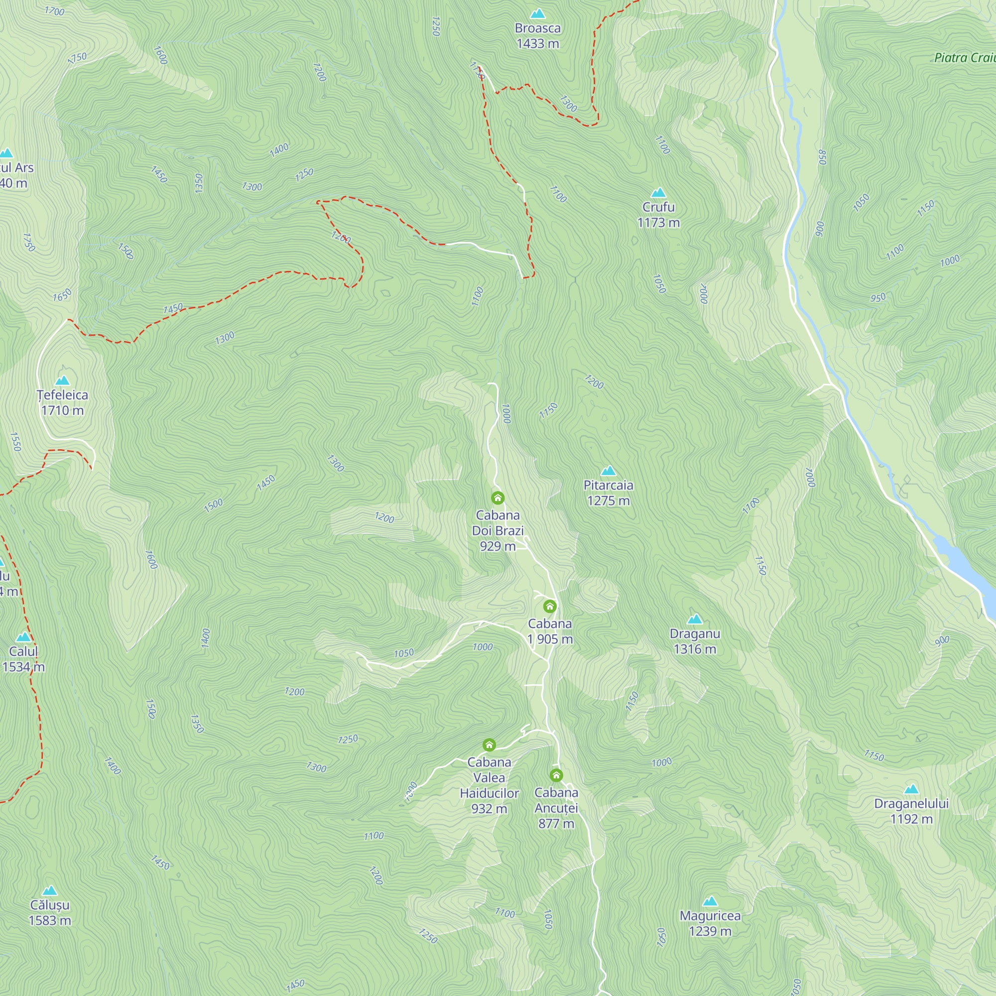 Cabana Doi Brazi map