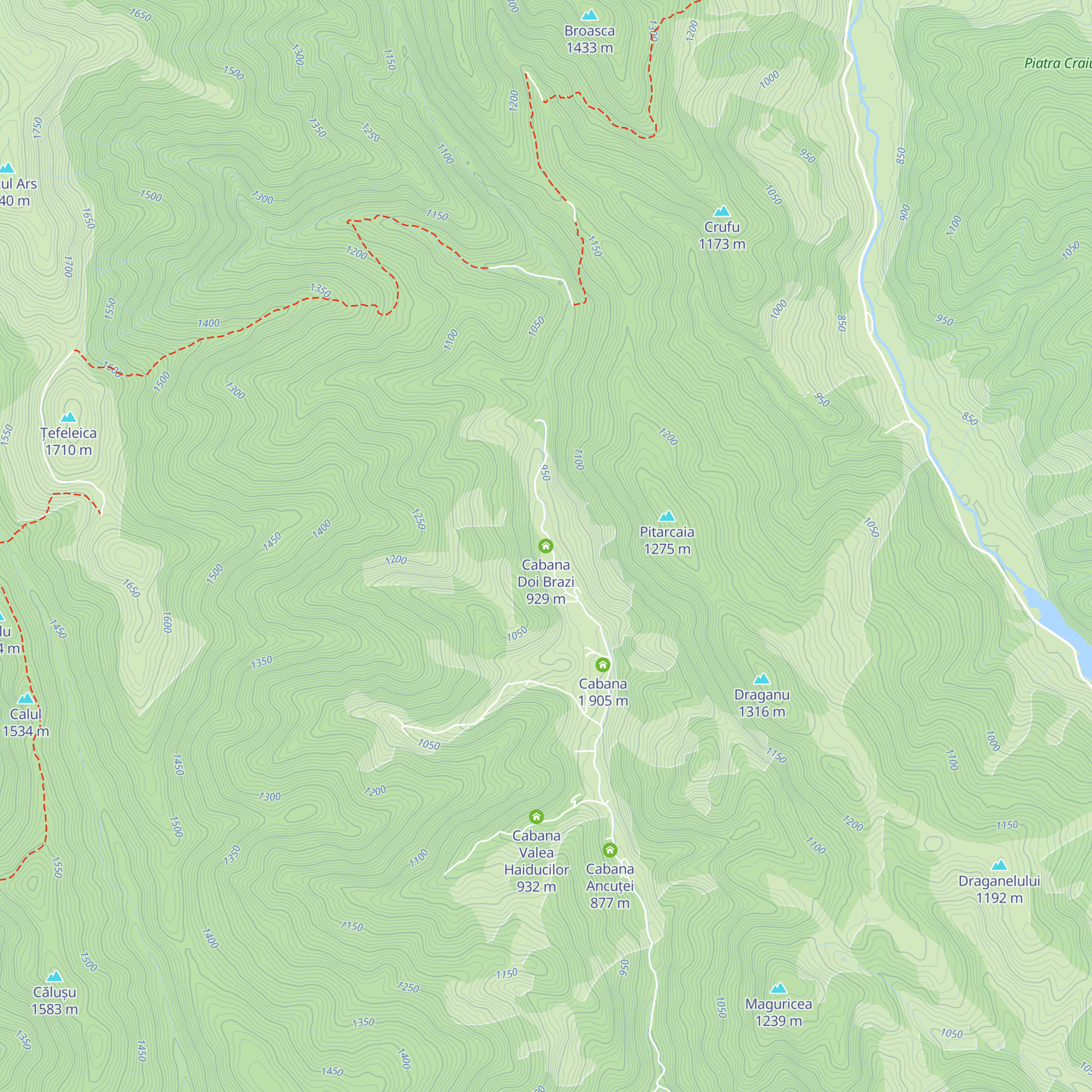 Cabana Doi Brazi map
