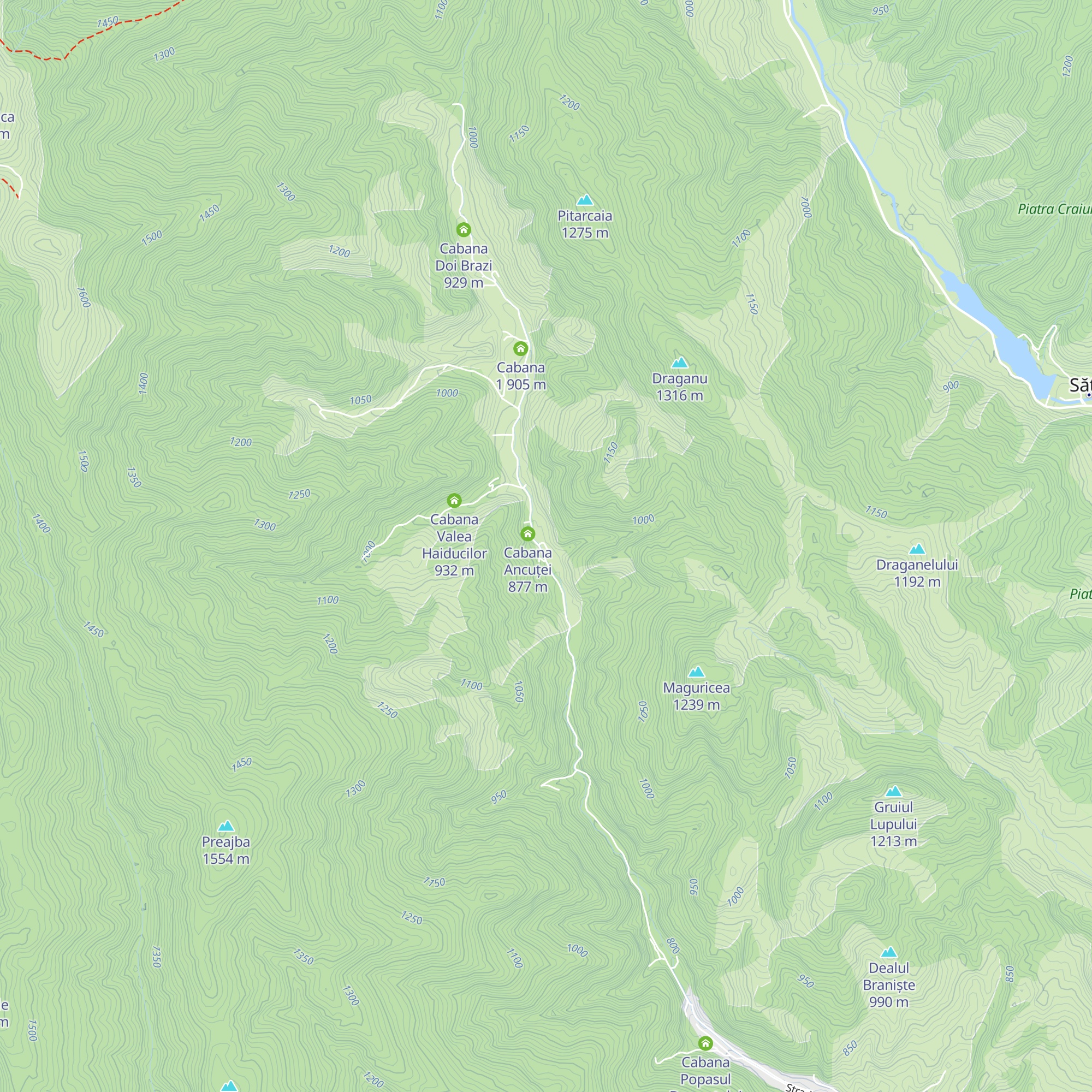 Cabana Genovita Rucăr map