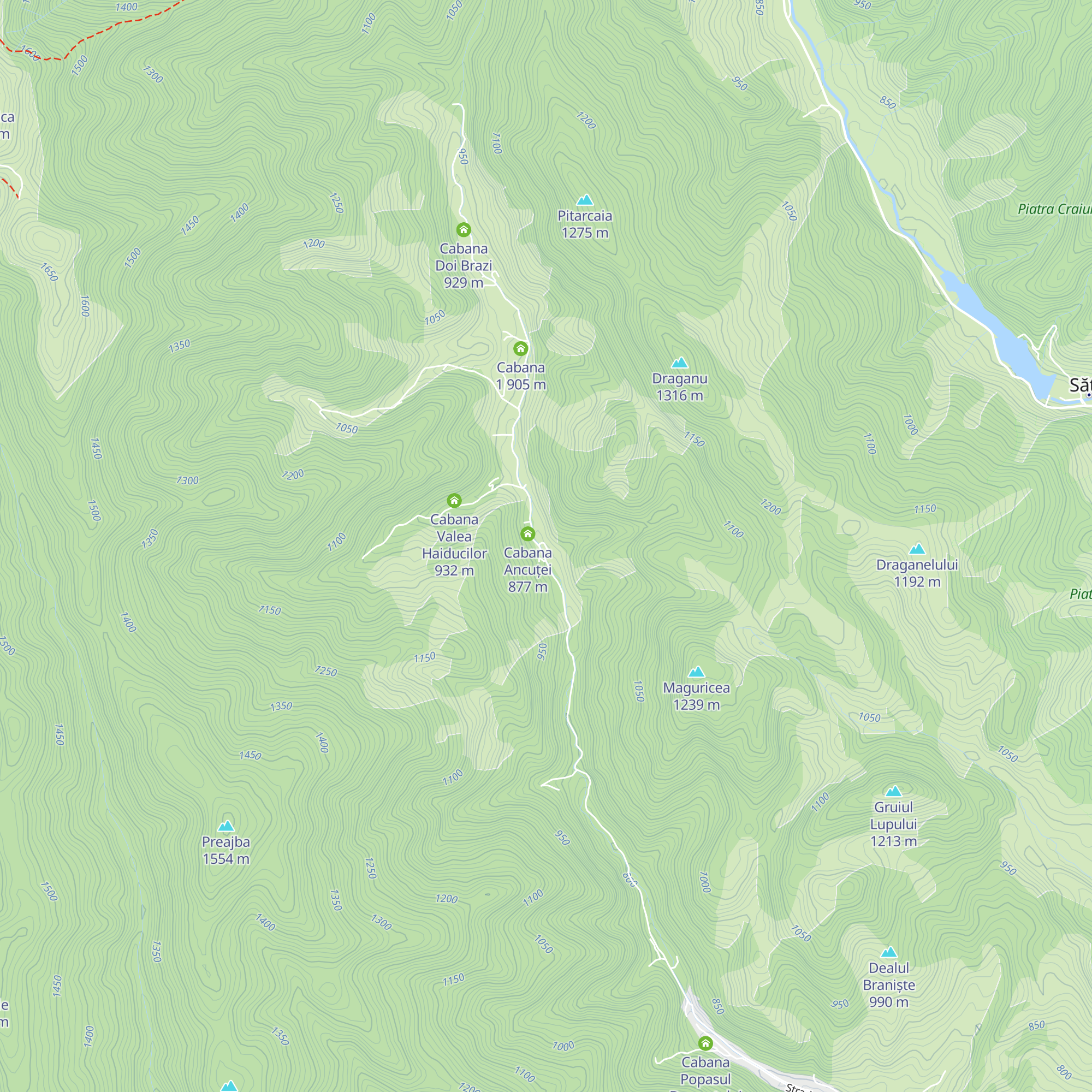 Cabana Genovita Rucăr map