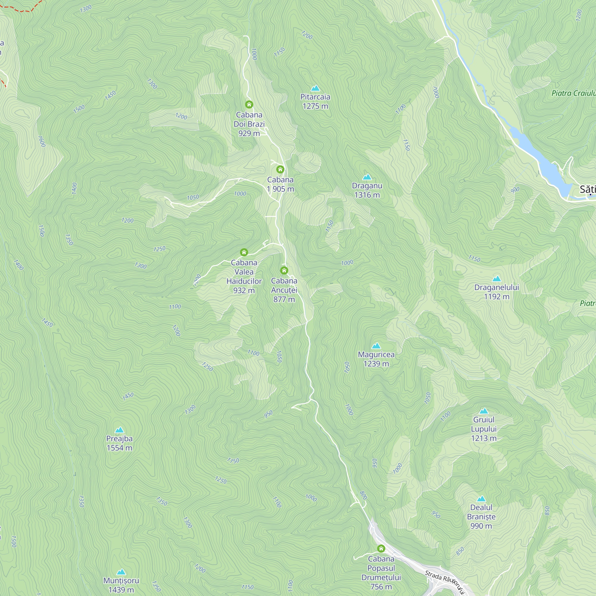 Cabana Râuşor map