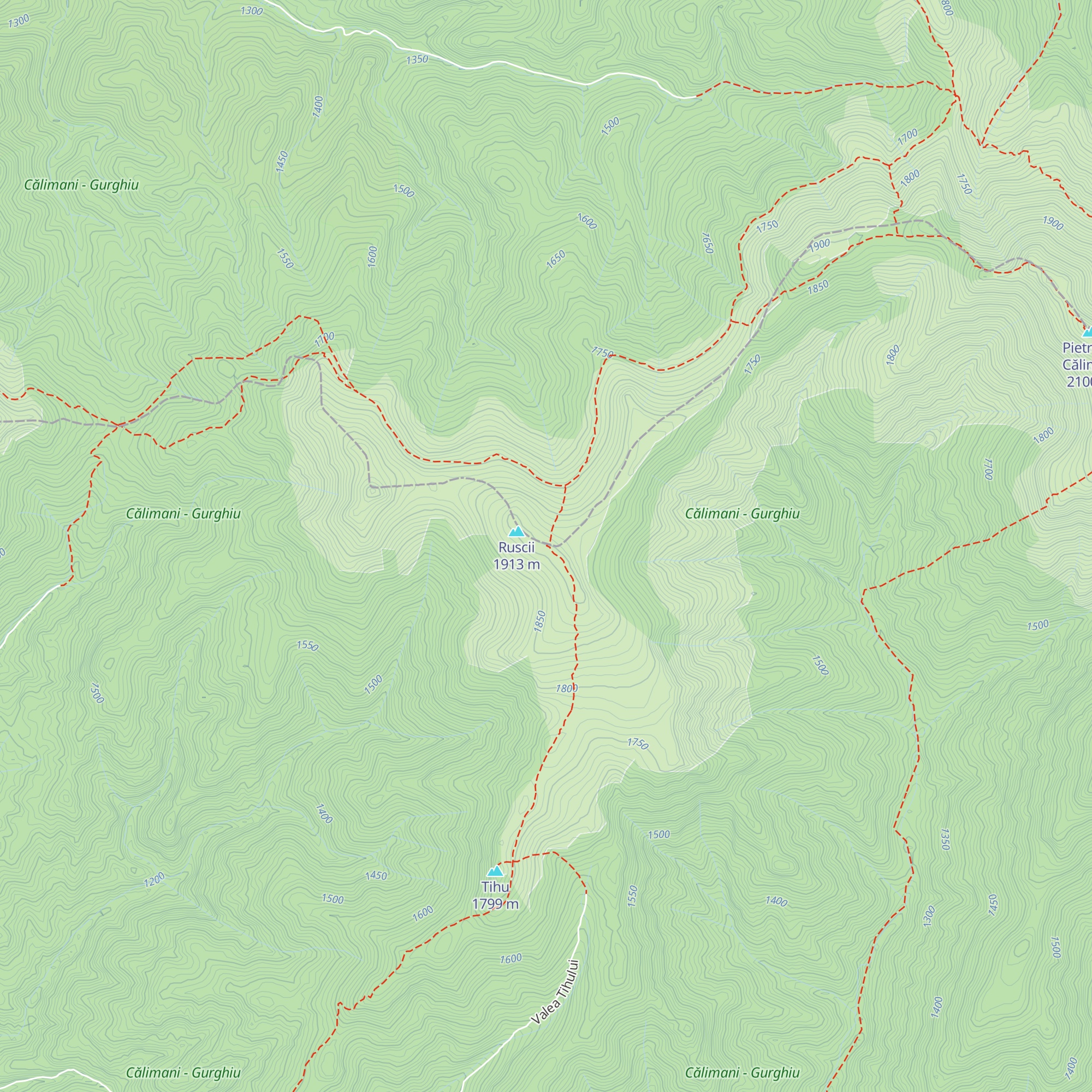 Refugiul Stăncile Rusca map