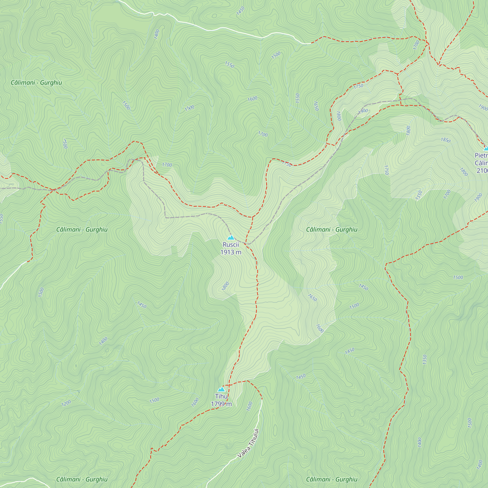 Refugiul Stăncile Rusca map