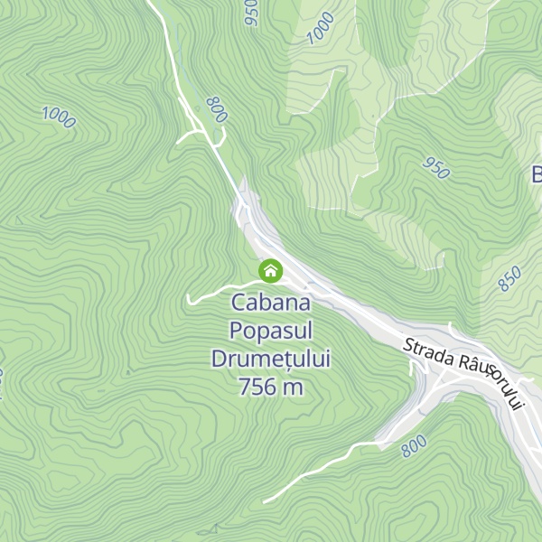 Map of Cabana Popasul Drumețului