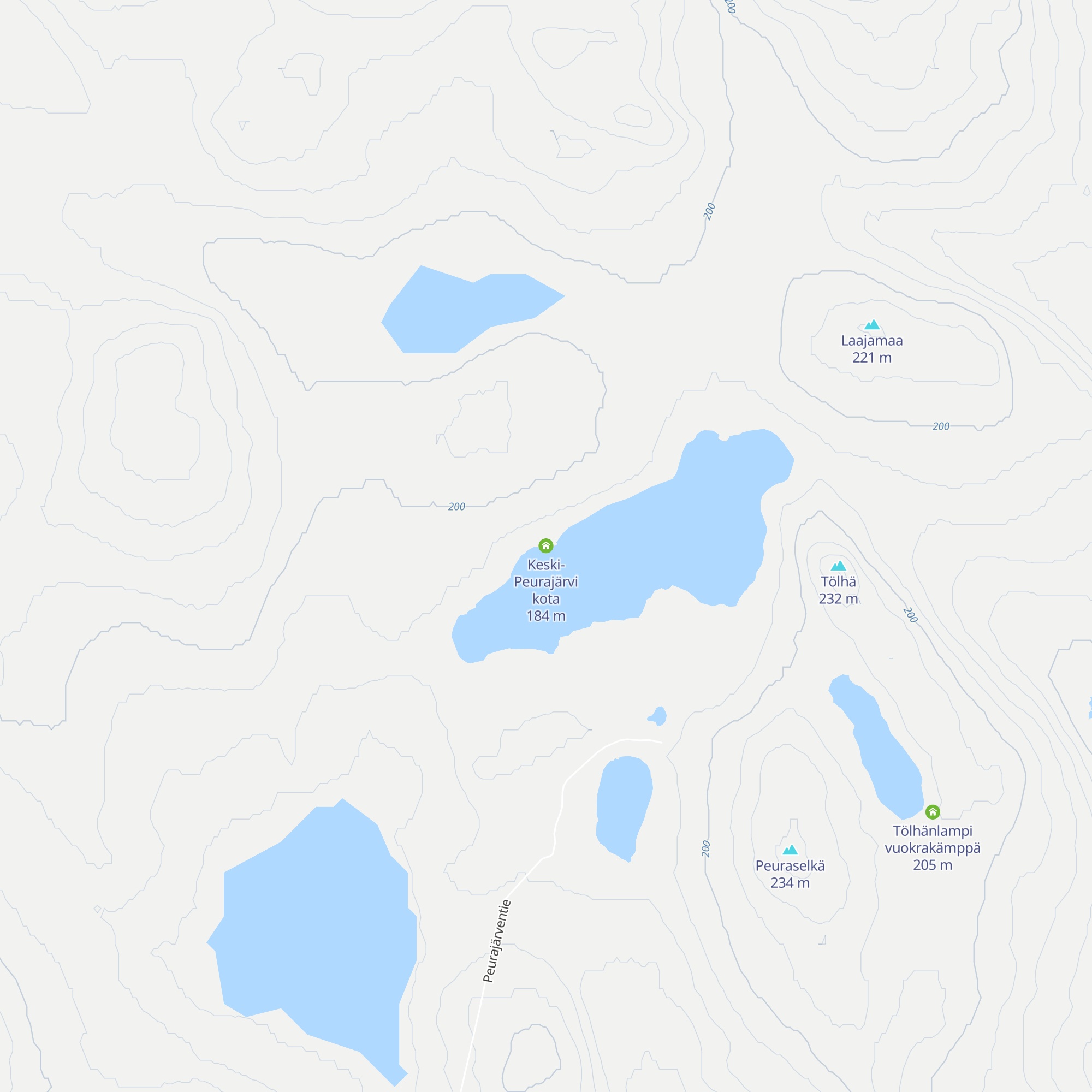 Keski-Peurajärvi kota map